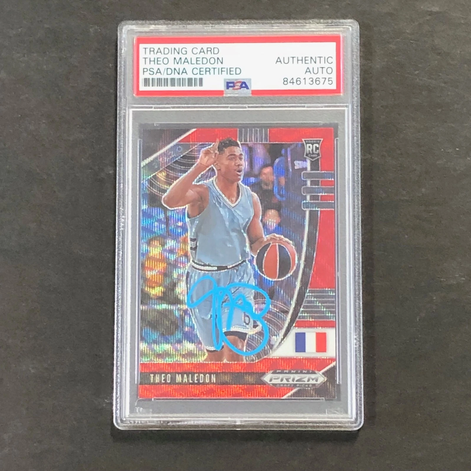 2020-21 Panini Prizm Draft Picks #57 Theo Maledon Signed Card AUTO PSA Slabbed R