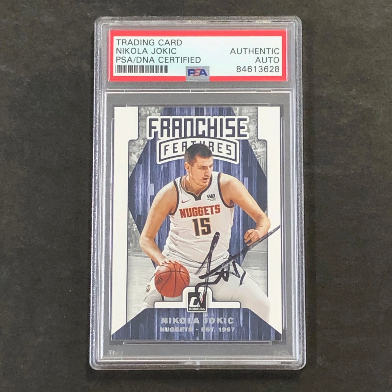 2019-20 Donruss Franchise Features #21 Nikola Jokic Signed AUTO PSA Slabbed Nugg