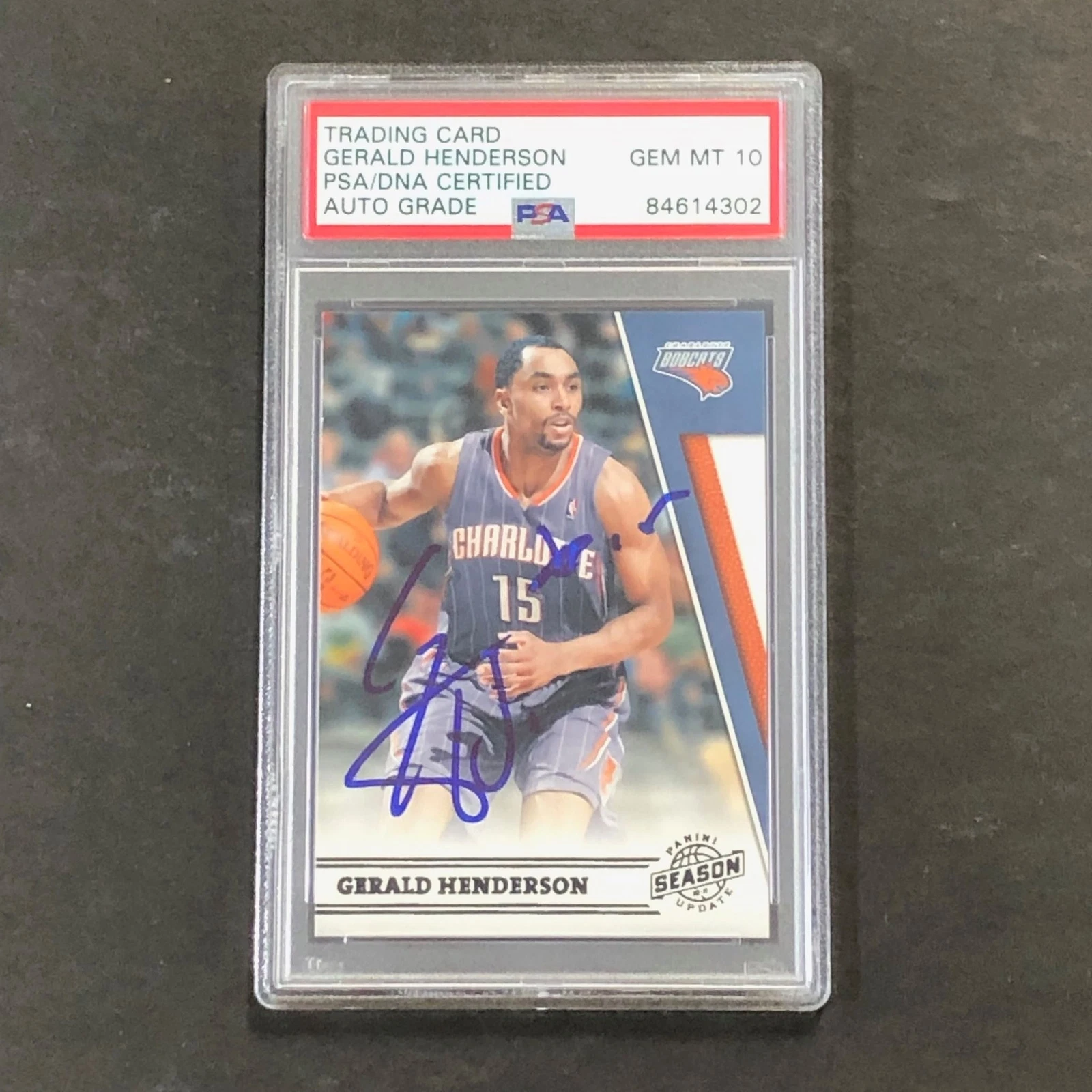 2010-11 Panini Season Update #76 Gerald Henderson Signed AUTO 10 PSA Slabbed Bob