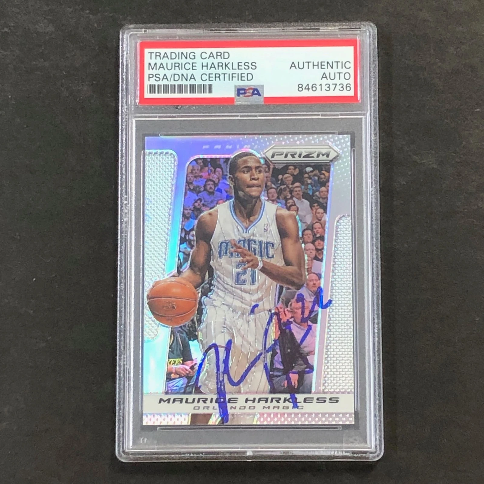 2013-14 Panini Prizm Silver #146 Maurice Moe Harkless Signed Card AUTO PSA Slabb