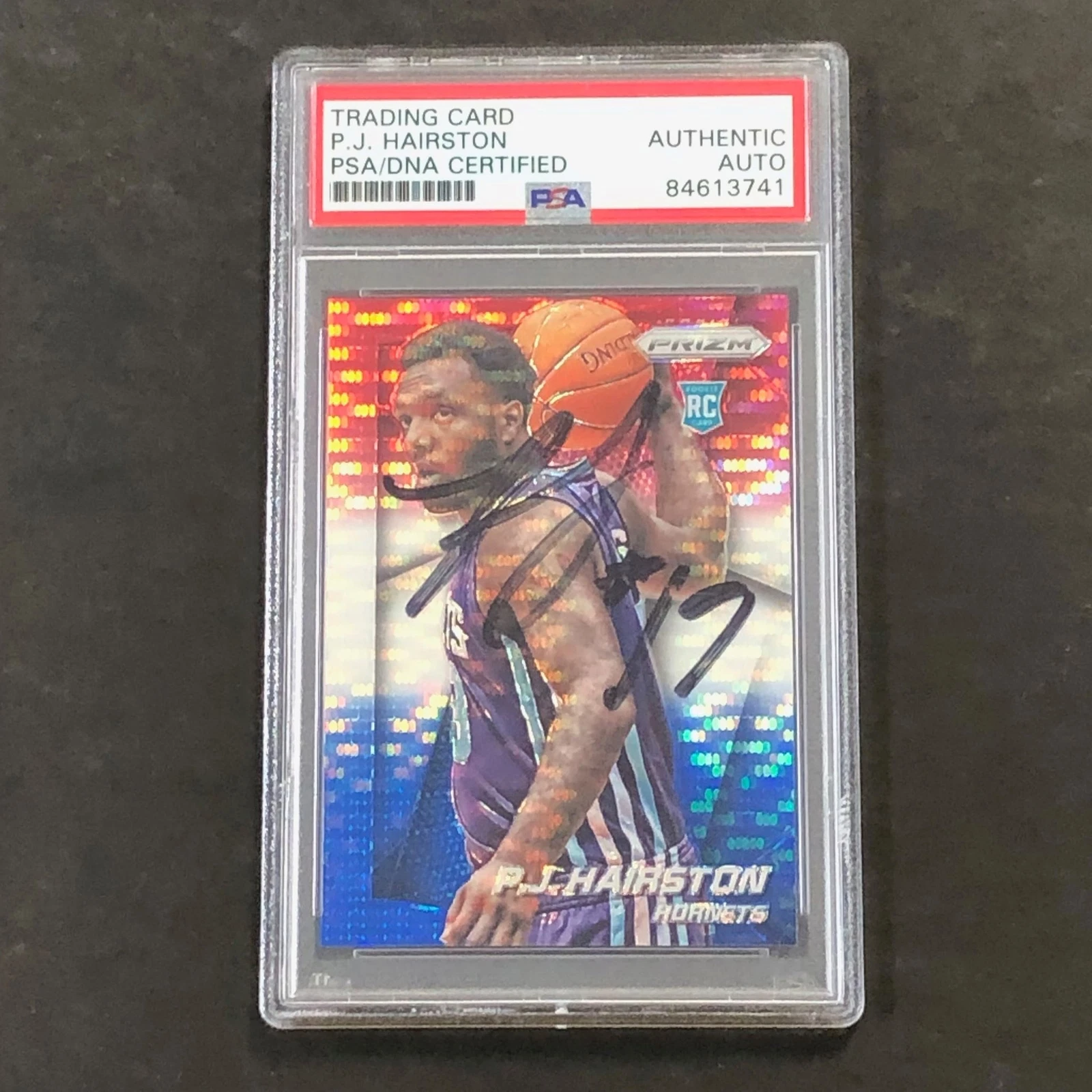 2014-15 Panini Prizm Red White and Blue #272 PJ Hairston Signed Card AUTO PSA/DN