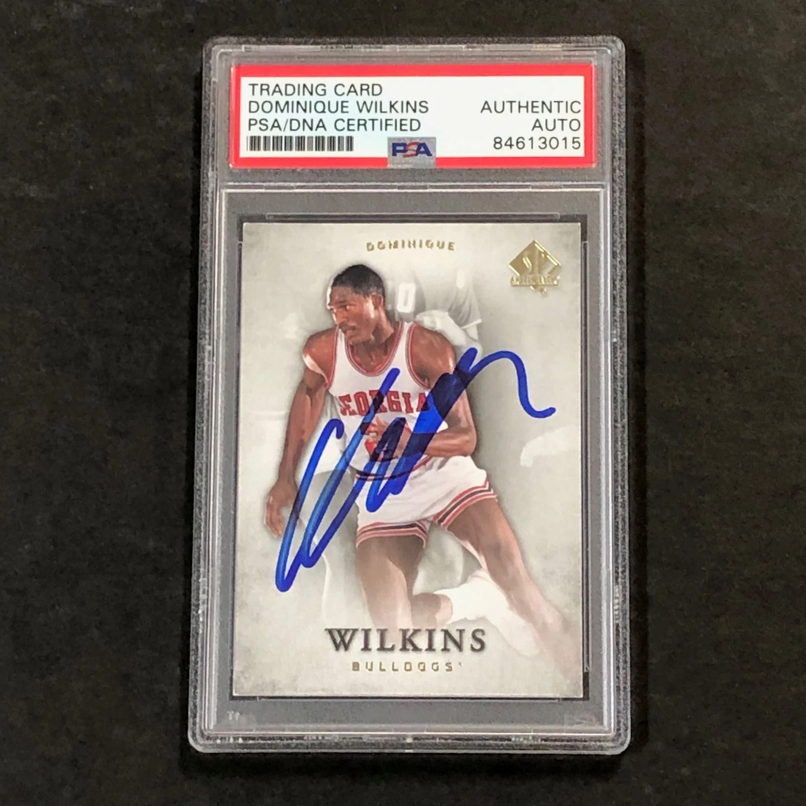 2012-13 SP Authentic #2 Dominique Wilkins Signed Card AUTO PSA Slabbed Bulldogs