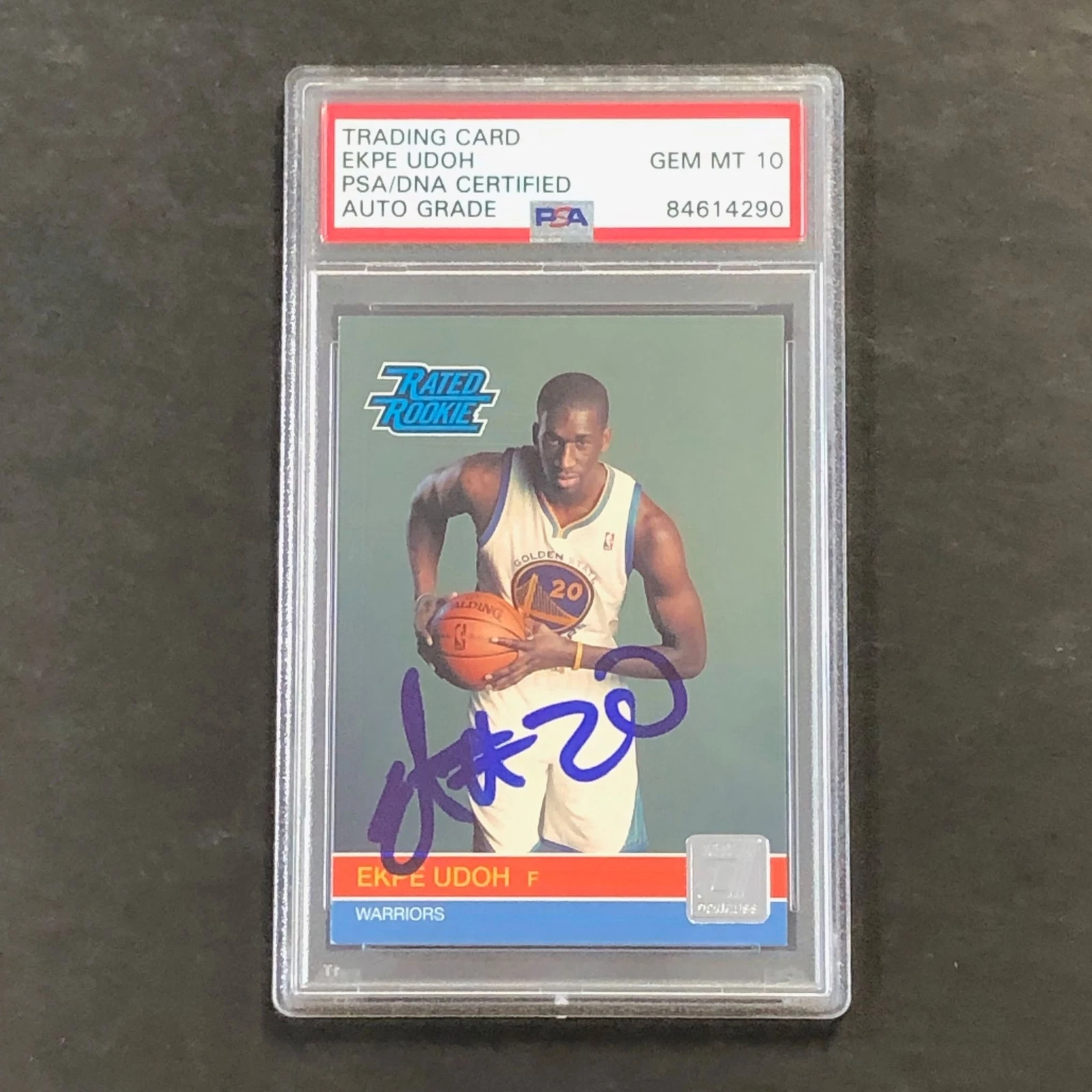 2010-11 Donruss Rated Rookie #233 Ekpe Udoh Signed Card AUTO 10 PSA Slabbed RC W