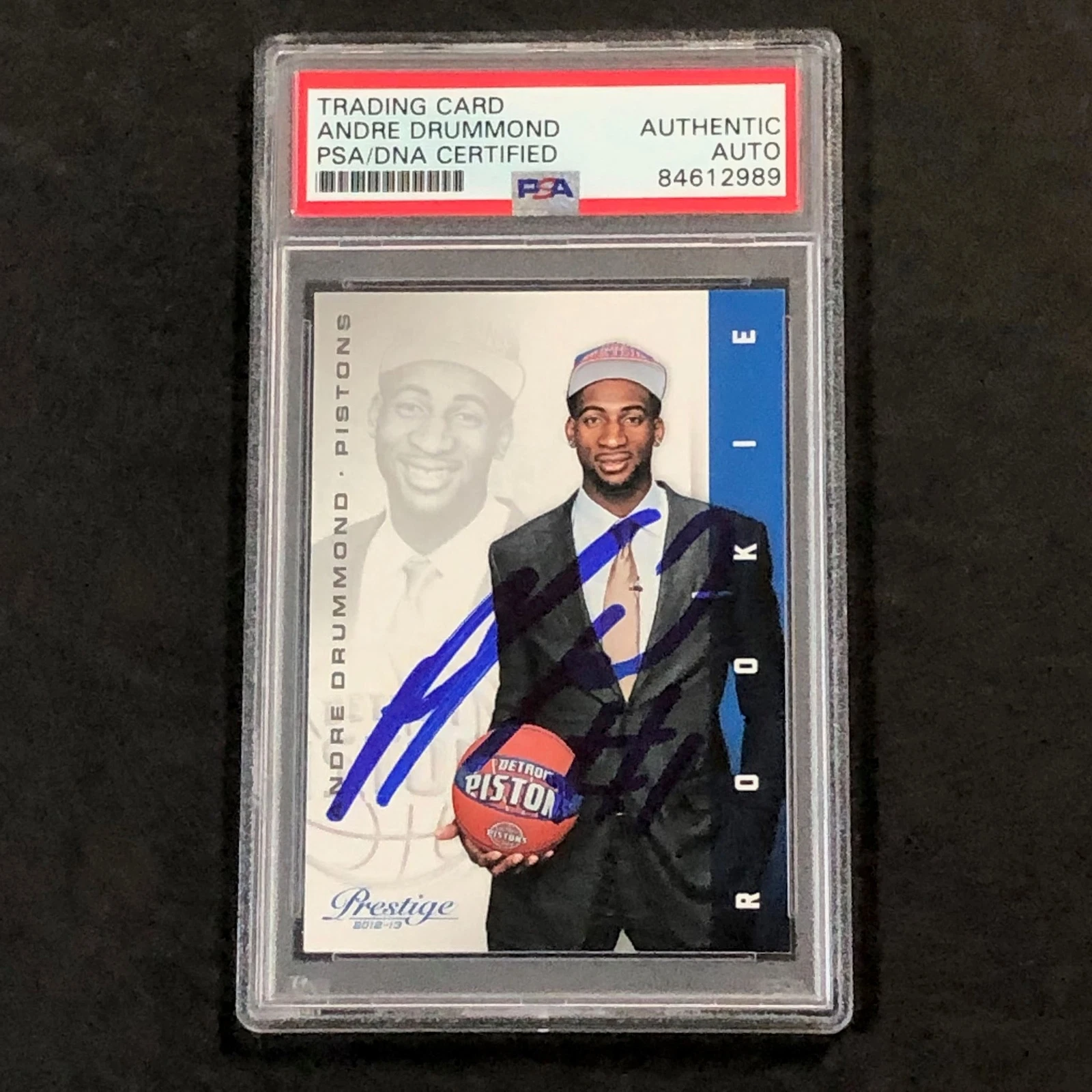 2012-13 Panini Prestige #206 Andre Drummond Signed Card AUTO PSA Slabbed RC Pist