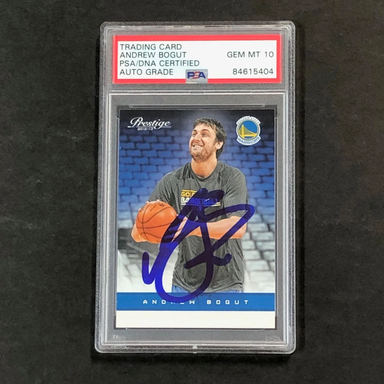 2012-13 Panini Prestige #15 Andrew Bogut Signed Card AUTO 10 PSA Slabbed Warrior