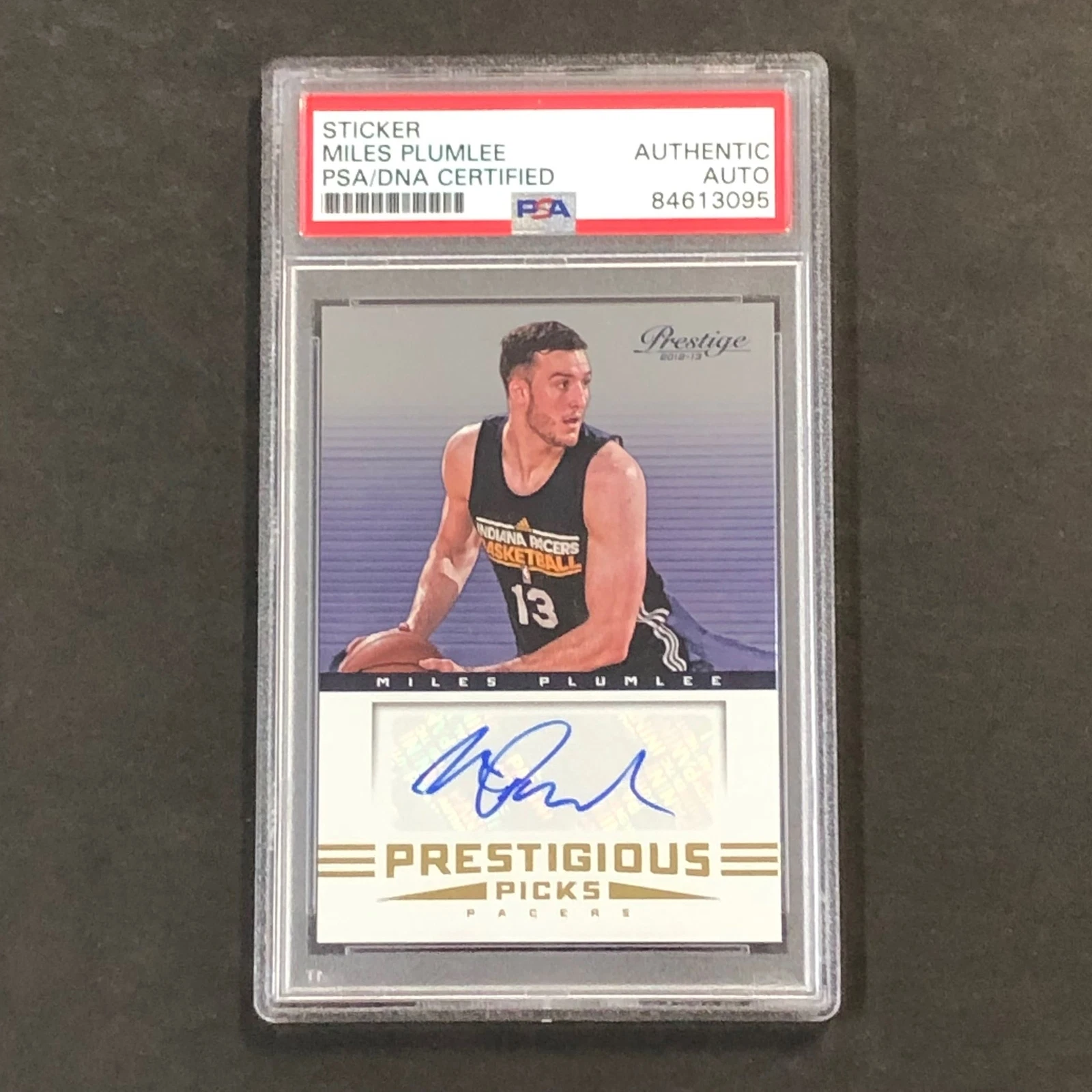 2012-13 Panini Prestige Prestigious Picks #70 Miles Plumlee Signed Rookie Card A