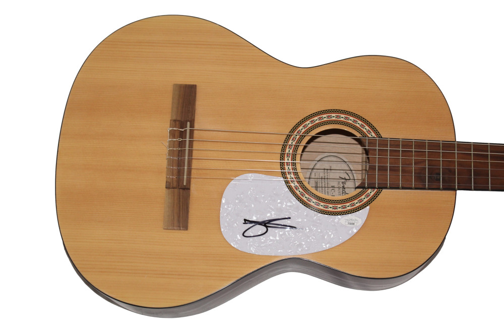 CHASE RICE SIGNED AUTOGRAPH FULL SIZE FENDER ACOUSTIC GUITAR - VERY RARE JSA COA