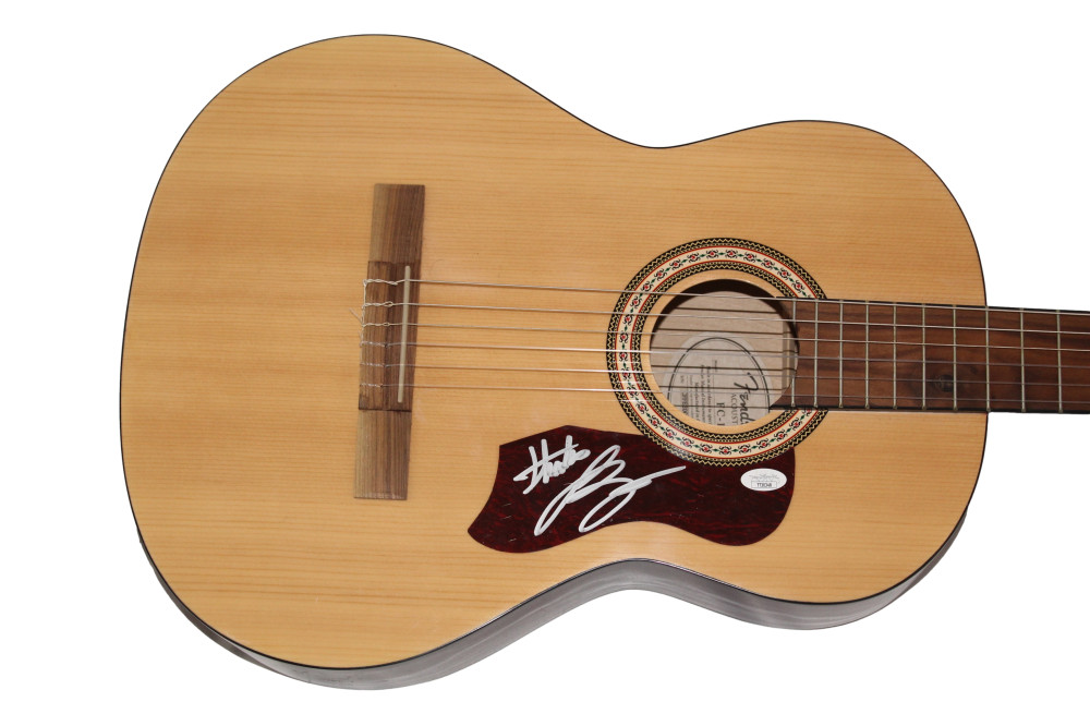 LUKE BRYAN SIGNED AUTOGRAPH FENDER ACOUSTIC GUITAR TAILGATES & TANLINES JSA COA