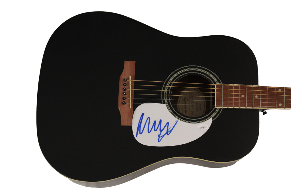 MARCUS MUMFORD SIGNED AUTOGRAPH GIBSON EPIPHONE ACOUSTIC GUITAR & SONS JSA COA