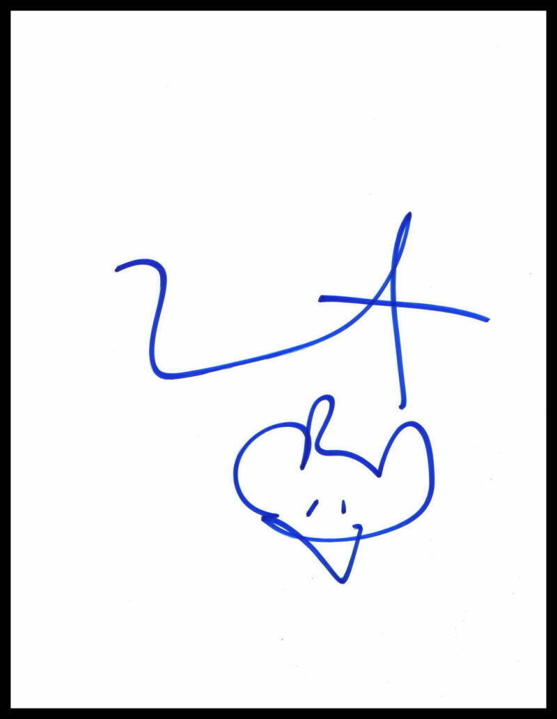 KANYE WEST SIGNED AUTOGRAPH DROPOUT BEAR ORIGINAL ART SKETCH GRADUATION JSA COA