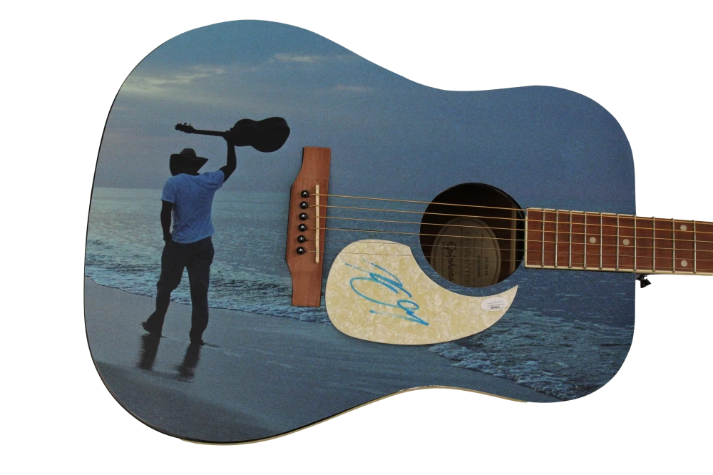 KENNY CHESNEY SIGNED AUTOGRAPH CUSTOM GIBSON EPIPHONE ACOUSTIC GUITAR 1/1 JSA