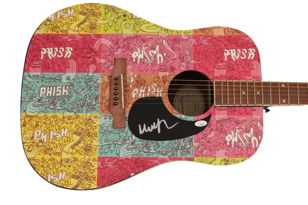 MIKE GORDON SIGNED AUTOGRAPH CUSTOM 1/1 EPIPHONE ACOUSTIC GUITAR - PHISH JSA COA