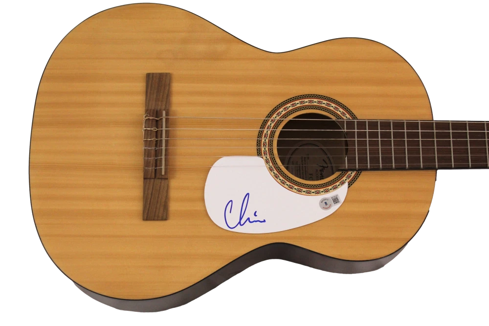 CHINO MORENO SIGNED AUTOGRAPH FULL SIZE FENDER ACOUSTIC GUITAR DEFTONES BAS COA