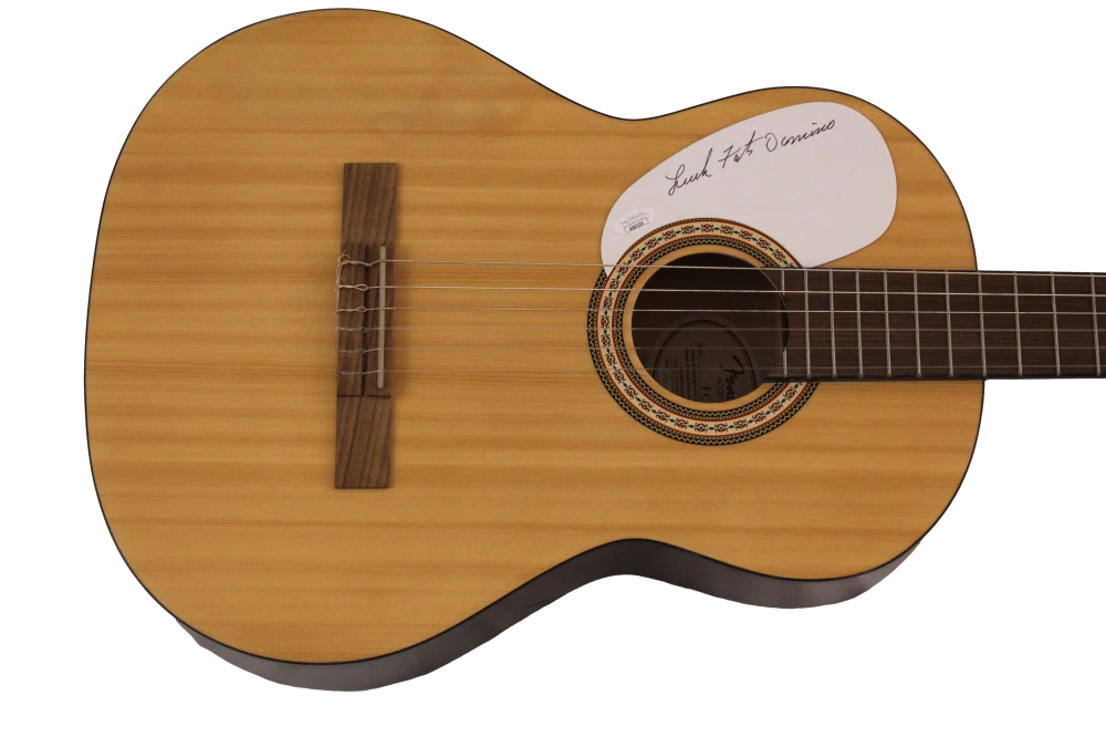 FATS DOMINO SIGNED AUTOGRAPH FULL SIZE ACOUSTIC GUITAR - ROCK N ROLL PIONEER JSA