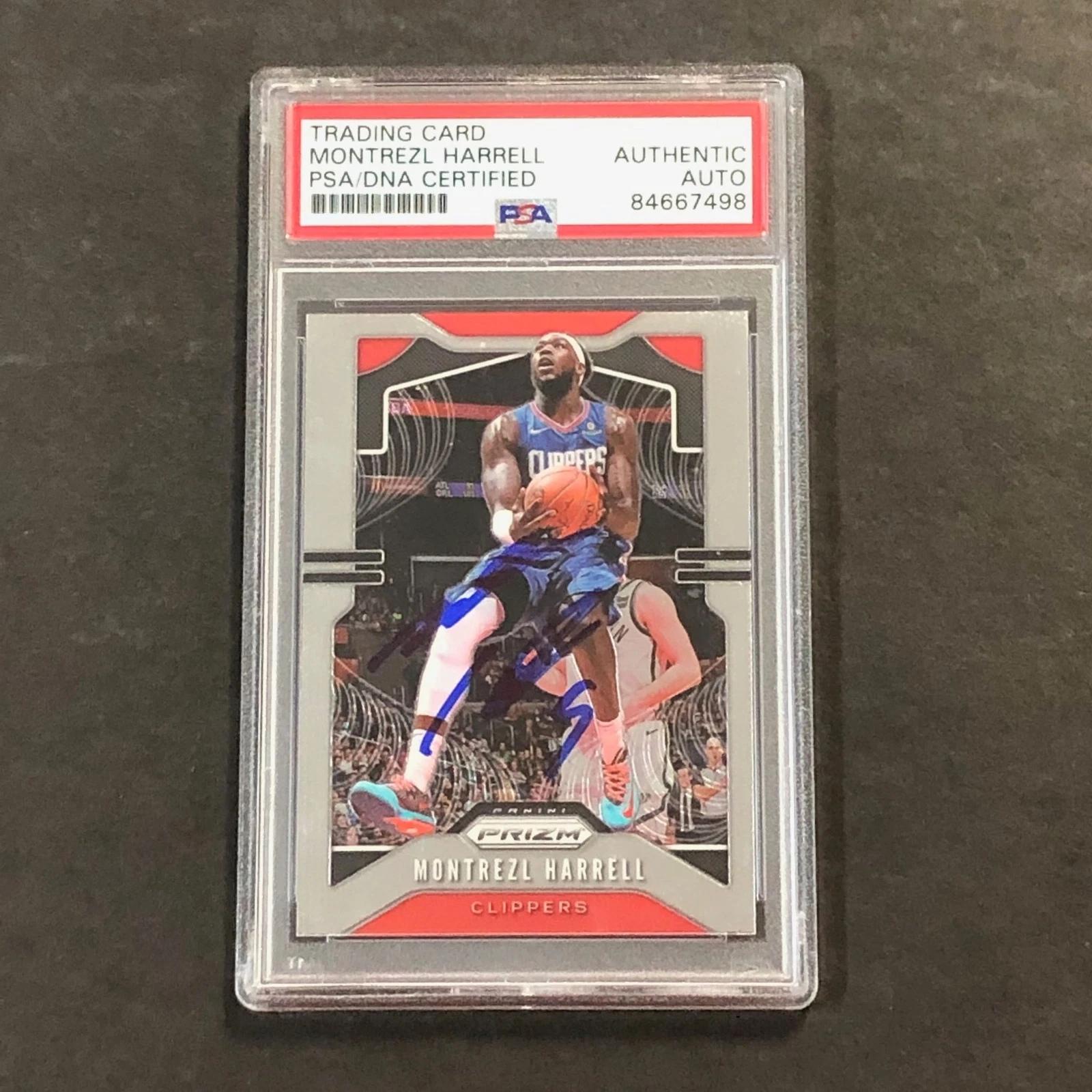 2019-20 Panini Prizm #124 Montrezl Harrell Signed Card PSA Slabbed Clippers