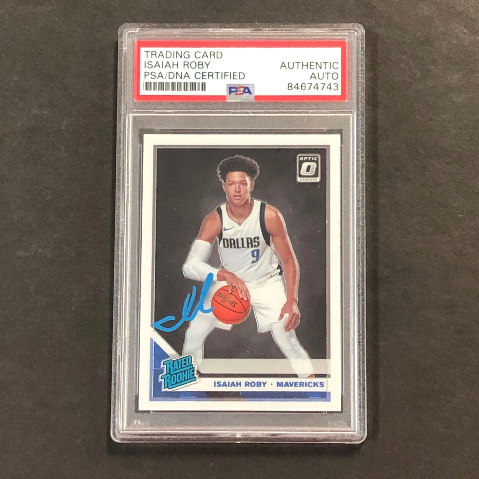 2019-20 Donruss Optic Rated Rookie #191 Isaiah Roby Signed Card PSA Slabbed Mave