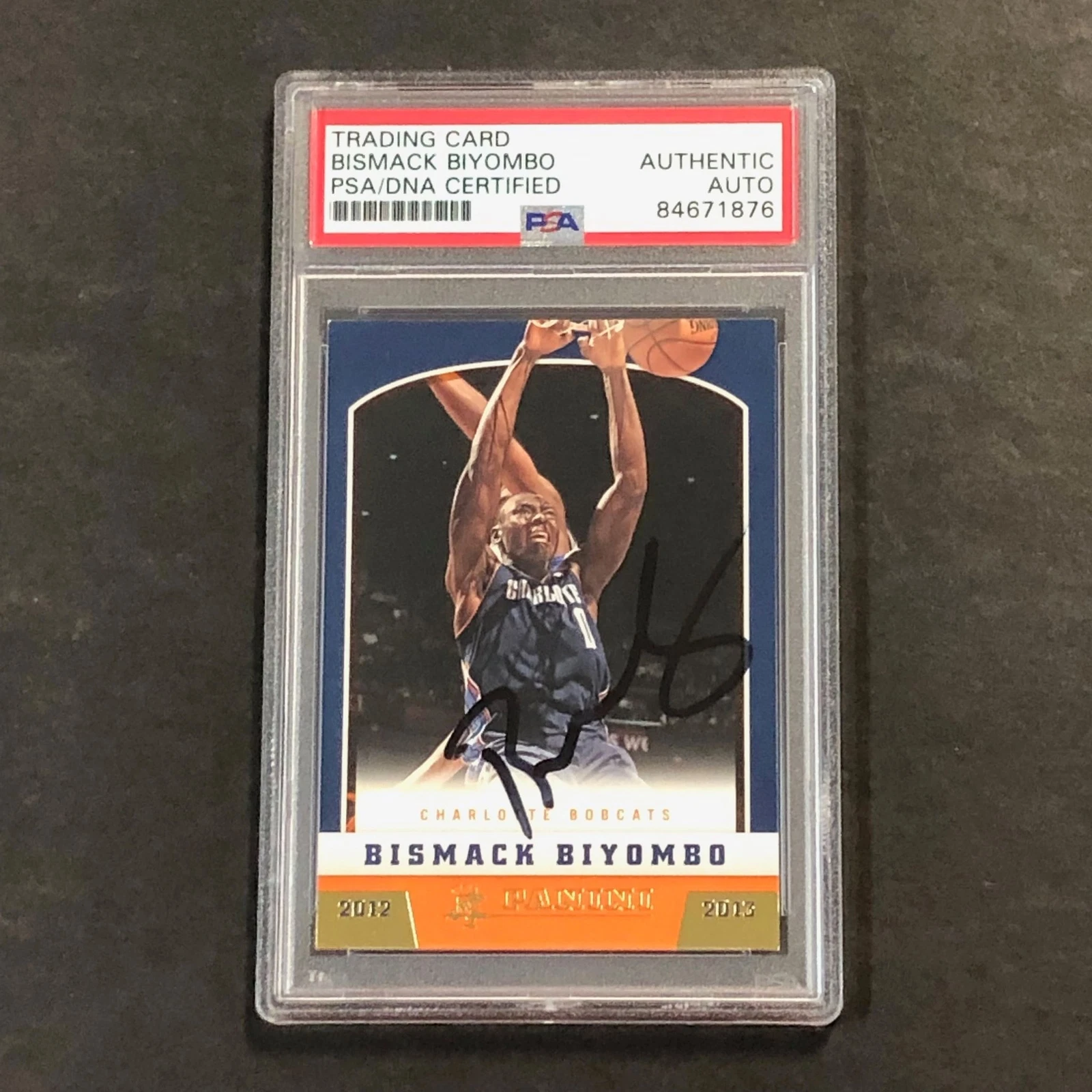 2012-13 Panini Basketball #281 Bismack Biyombo Signed Card PSA Slabbed