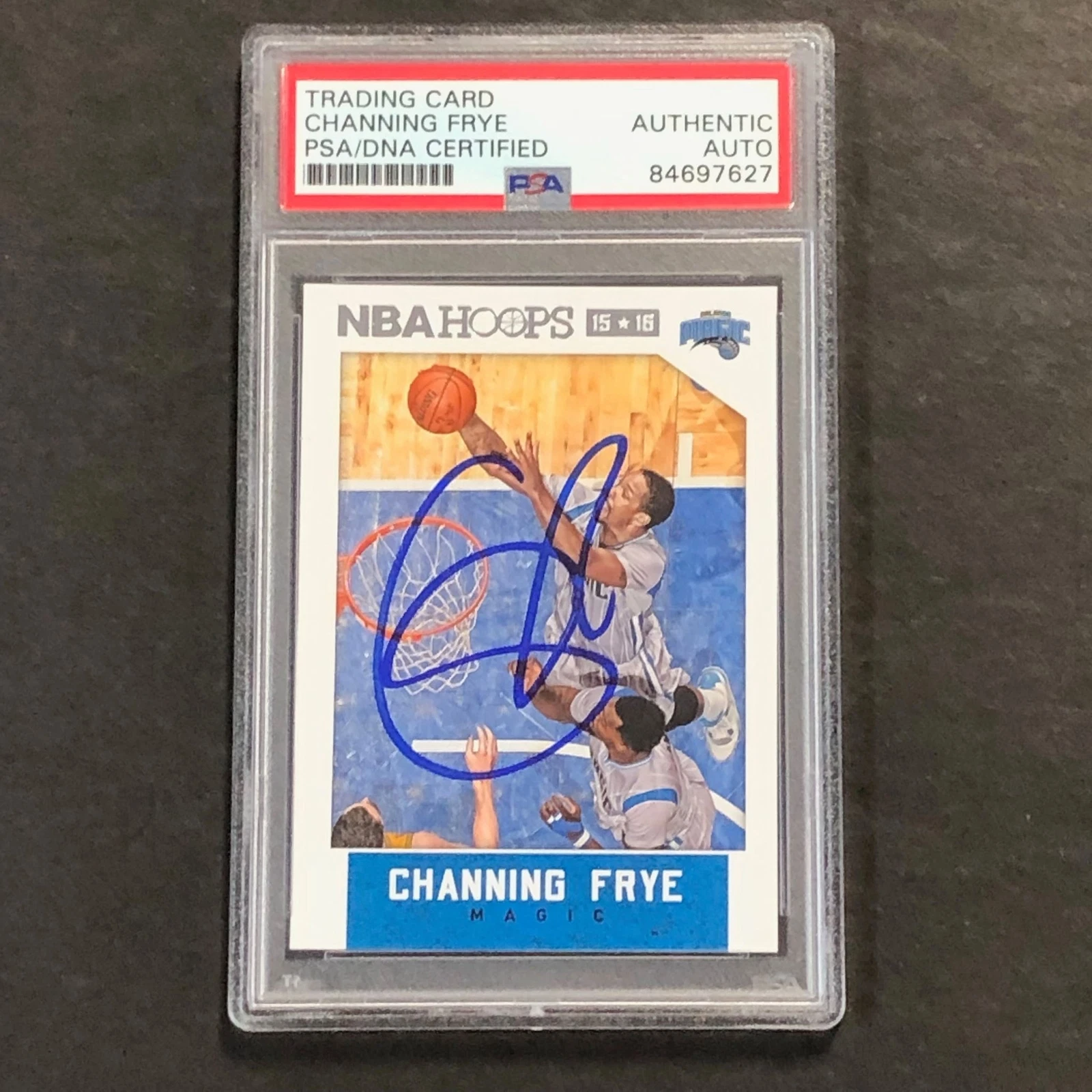2015-16 NBA Hoops #117 Channing Frye Signed Card AUTO PSA Slabbed Magic