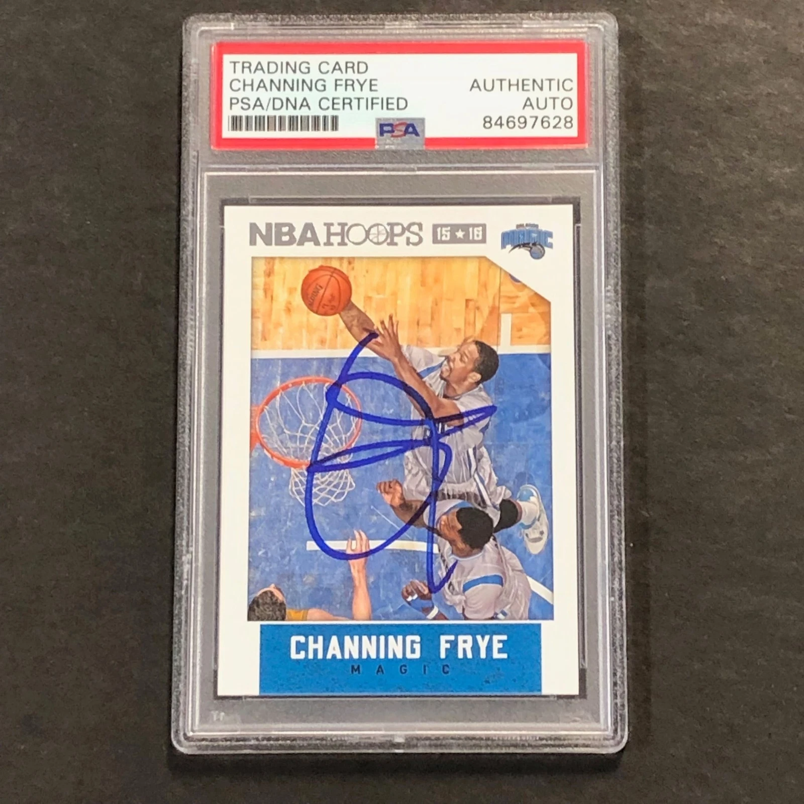2015-16 NBA Hoops #117 Channing Frye Signed Card AUTO PSA Slabbed Magic