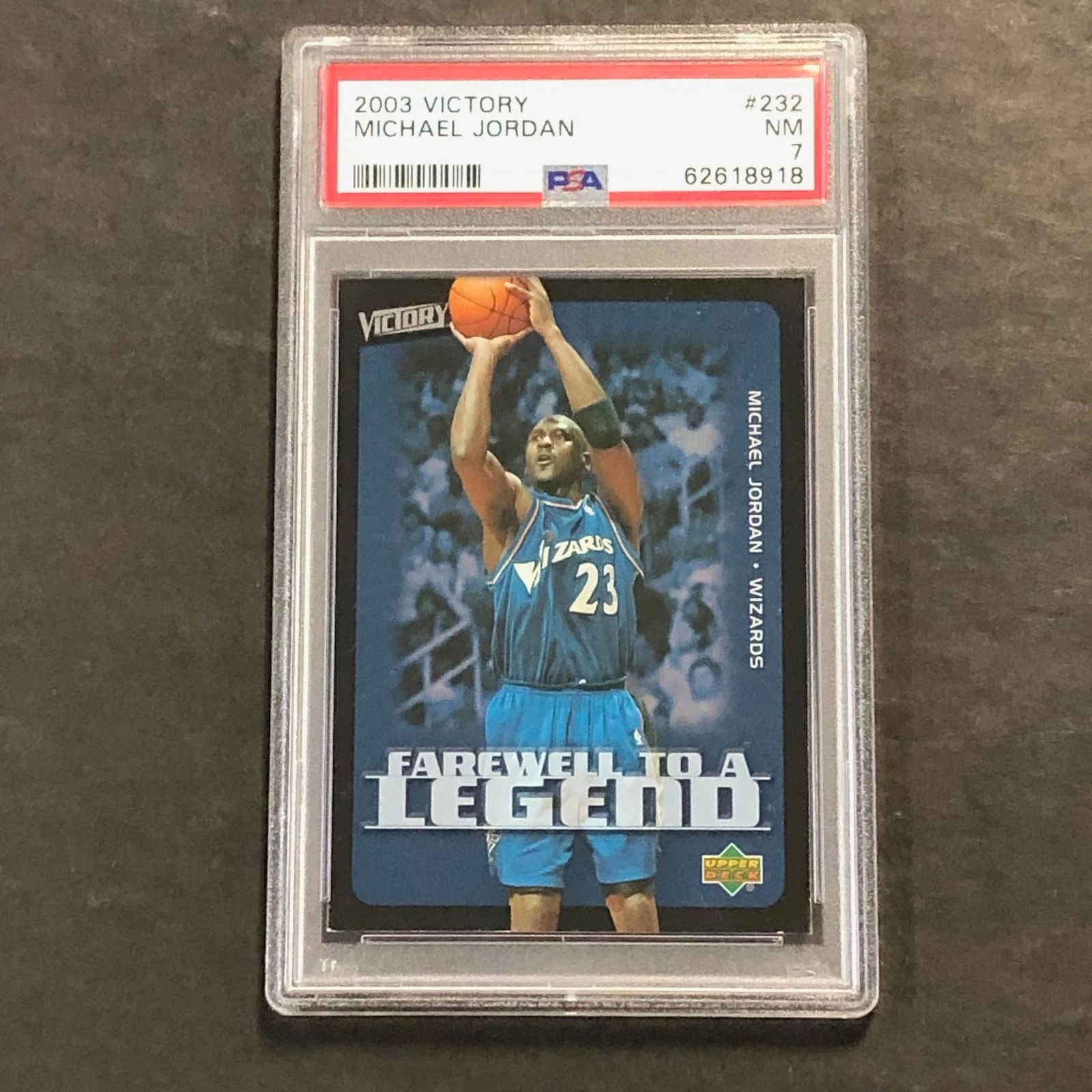 2003 Victory #232 Michael Jordan PSA 7 NM Wizards