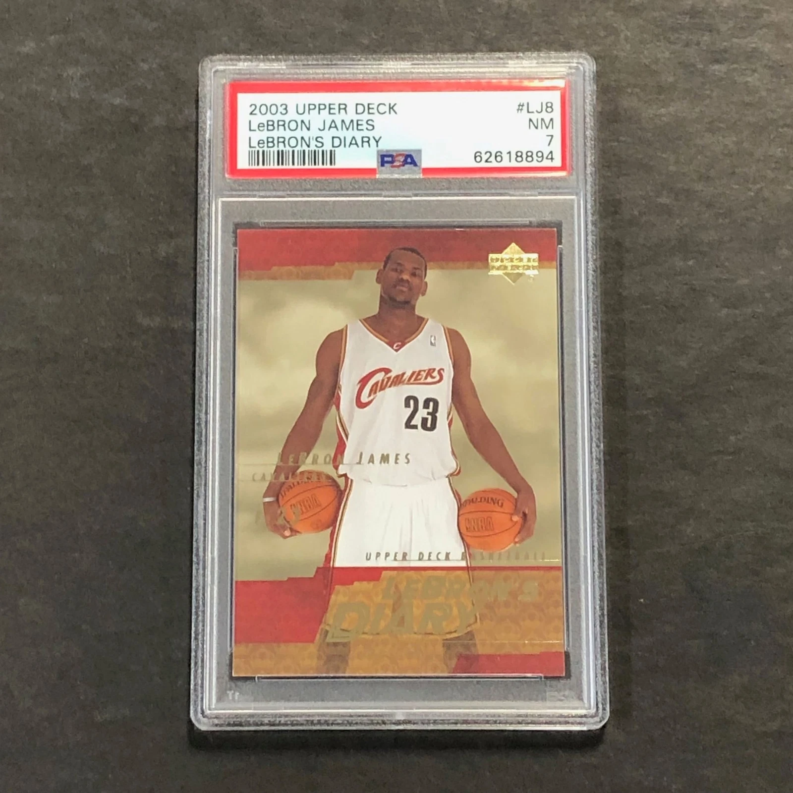 2003 Upper Deck #LJ8 Lebron James PSA 7 NM Lebron's Diary