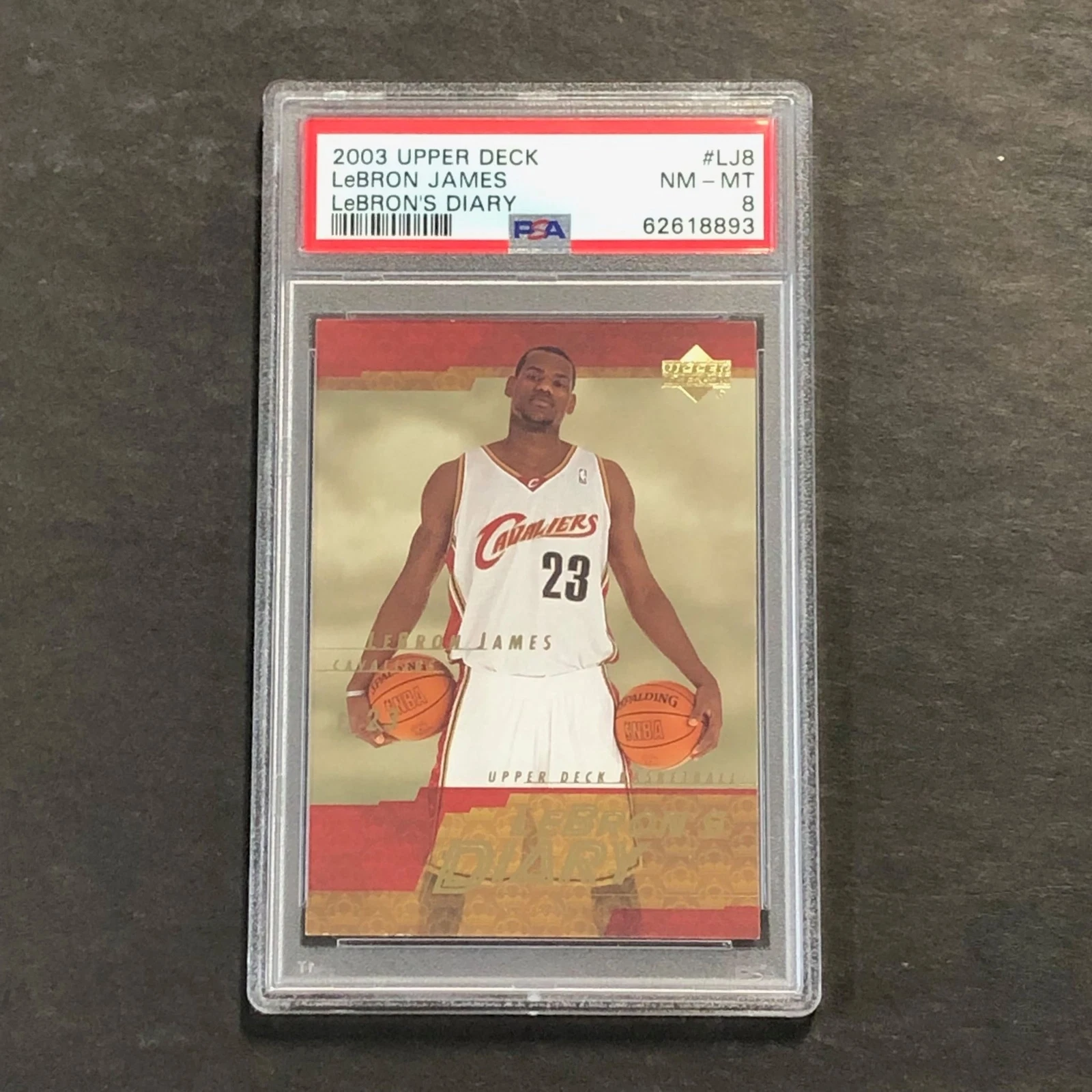 2003 Upper Deck #LJ8 Lebron James PSA 8 NM-MT Lebron's Diary