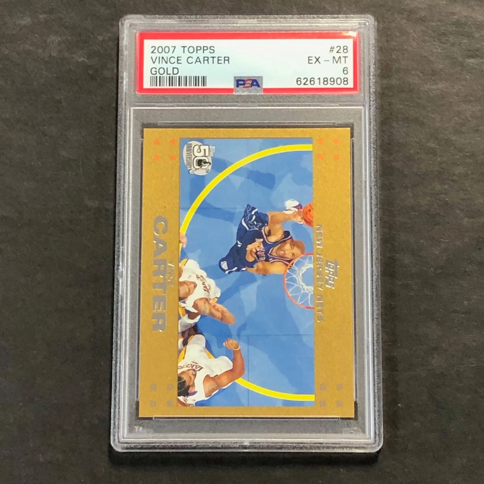 2007 Topps #28 Vince Carter PSA 6 EX-MT