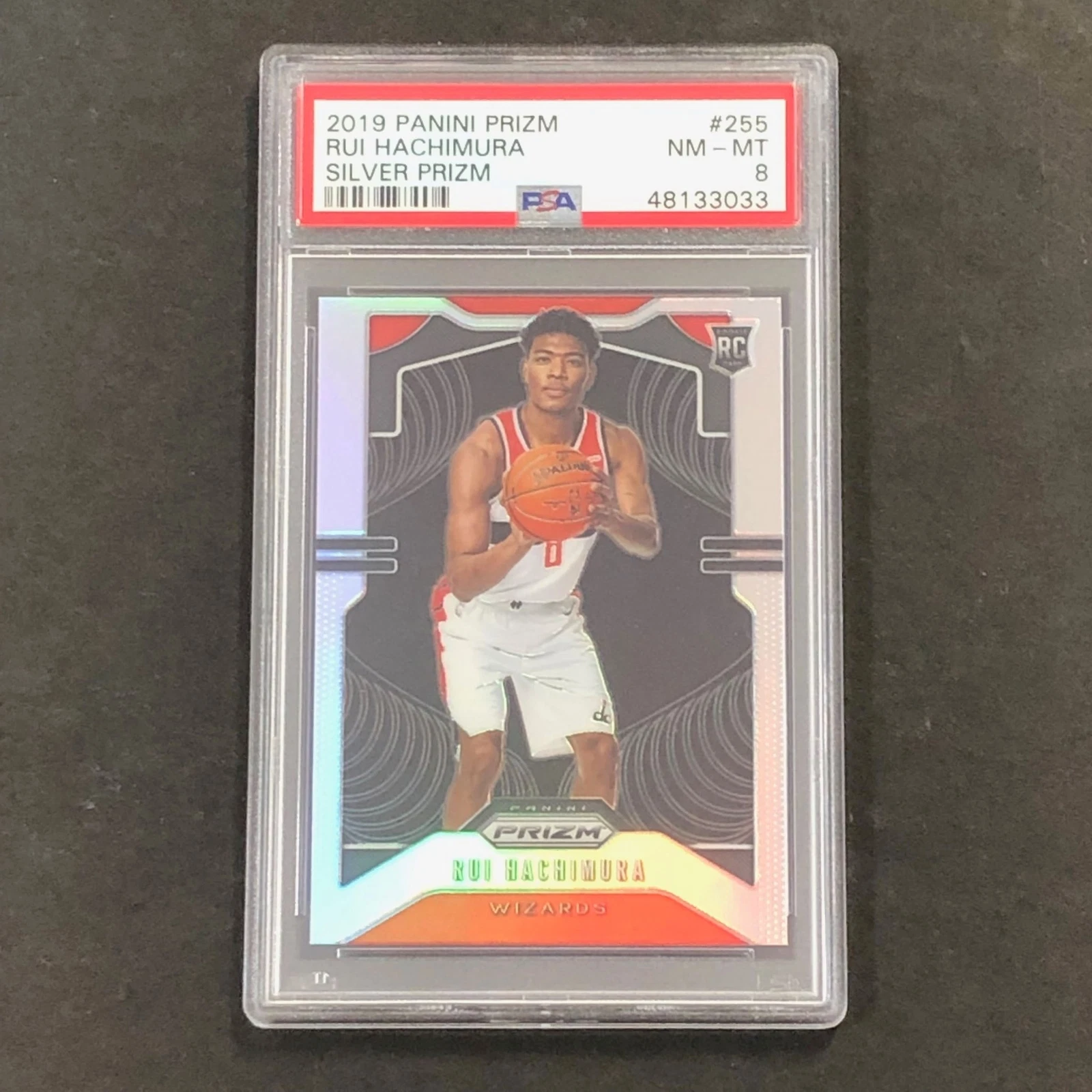 2019 Panini Prizm #255 Rui Hachimura PSA 8 NM-MT Silver Prizm