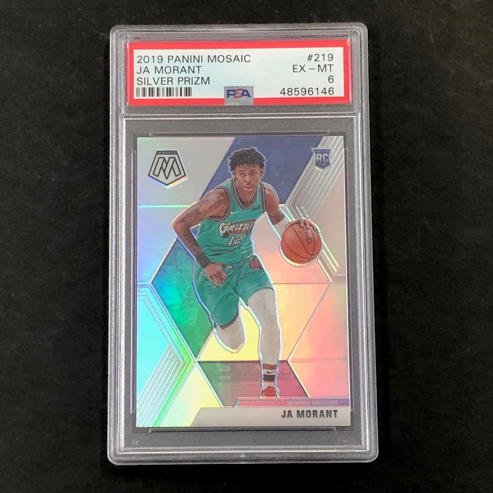 2019 Panini #219 Ja Morant PSA 6 EX-MT Silver Prizm