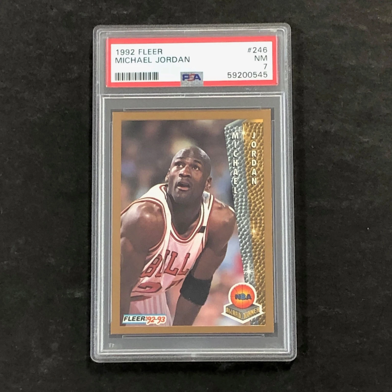 1992 Fleer #246 Michael Jordan PSA 7 NM Bulls