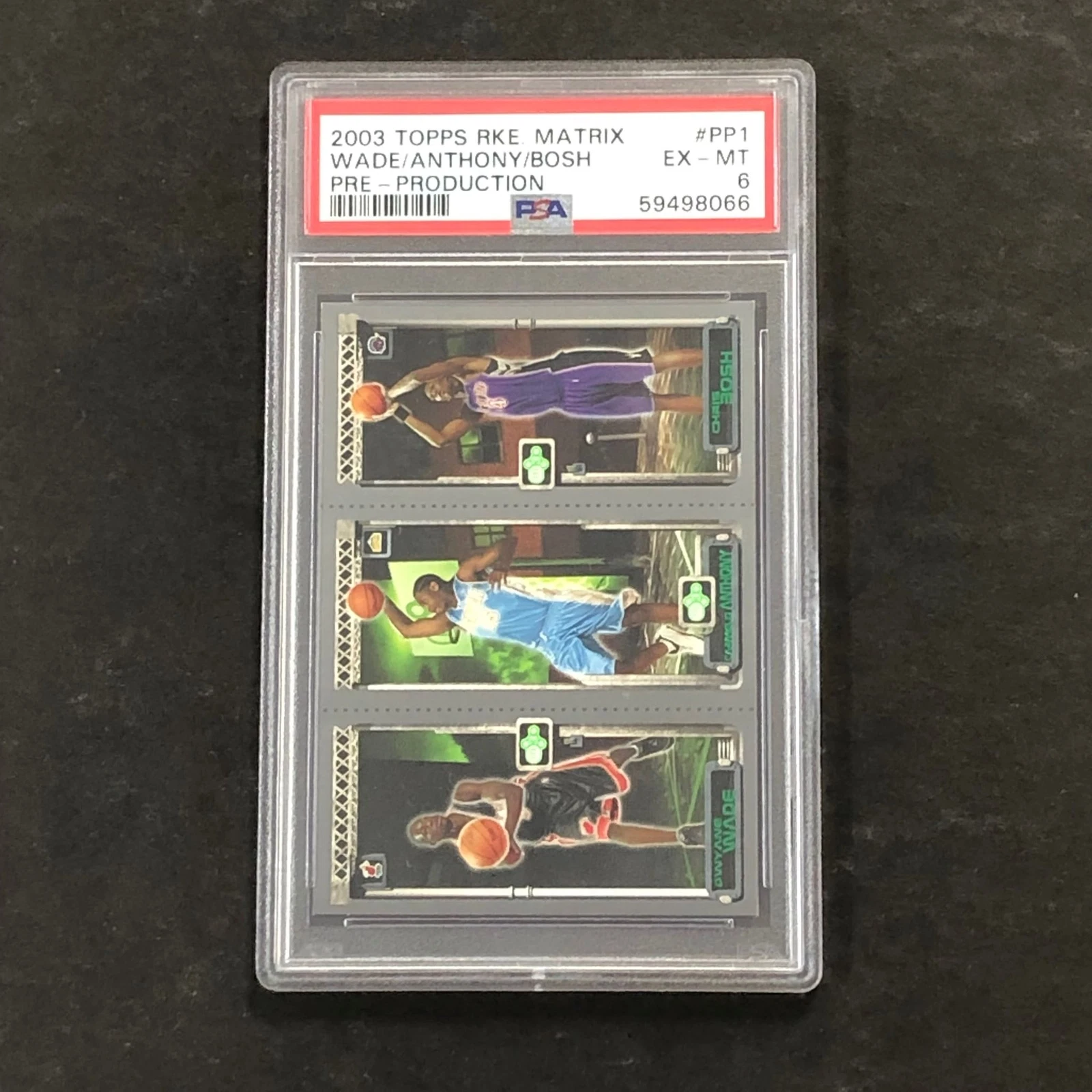 2003 Topps RKE Matrix #PP1 Wade/Anthony/Bosh PSA 6 EX-MT