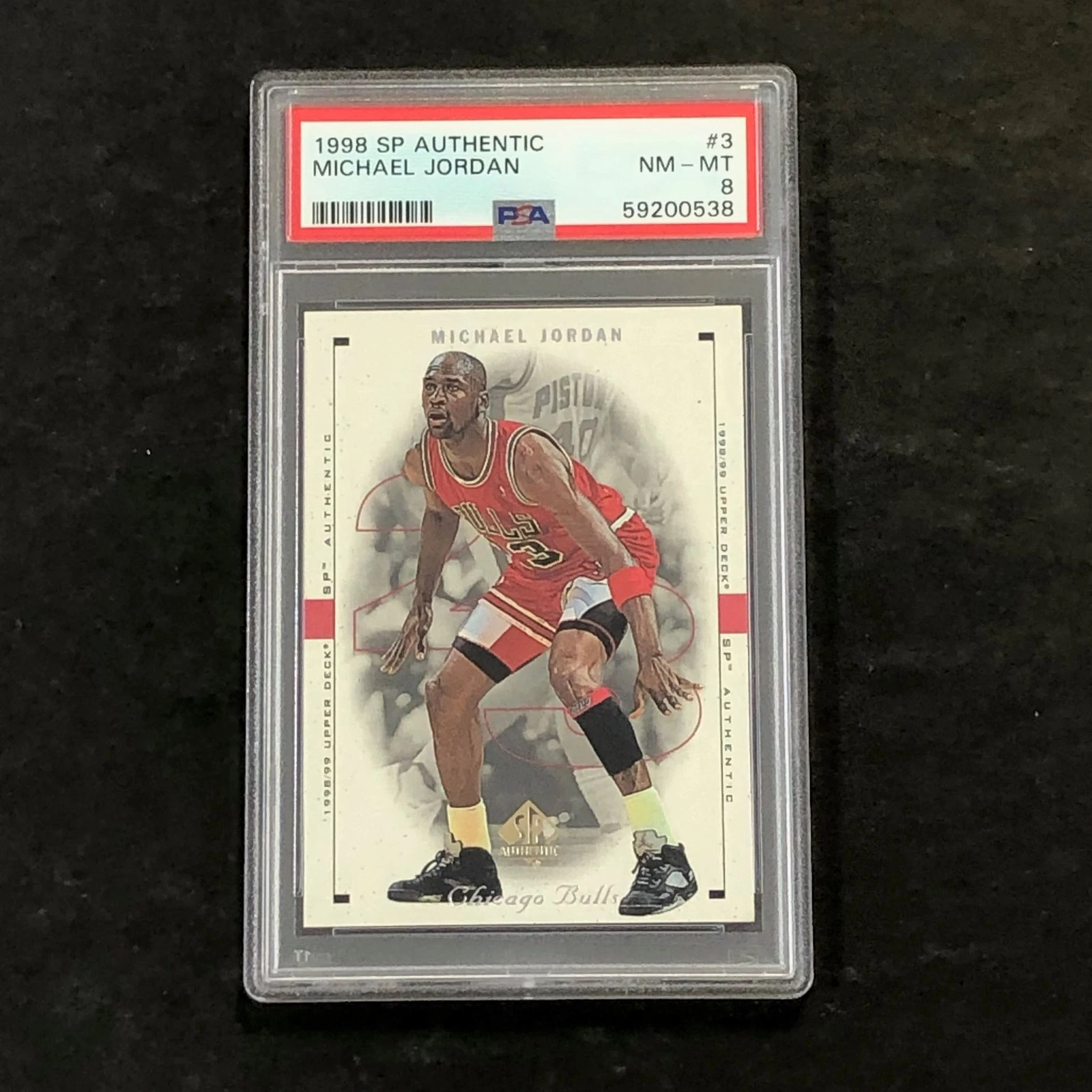 1998 SP Authentic #3 Michael Jordan PSA 8 NM-MT Bulls