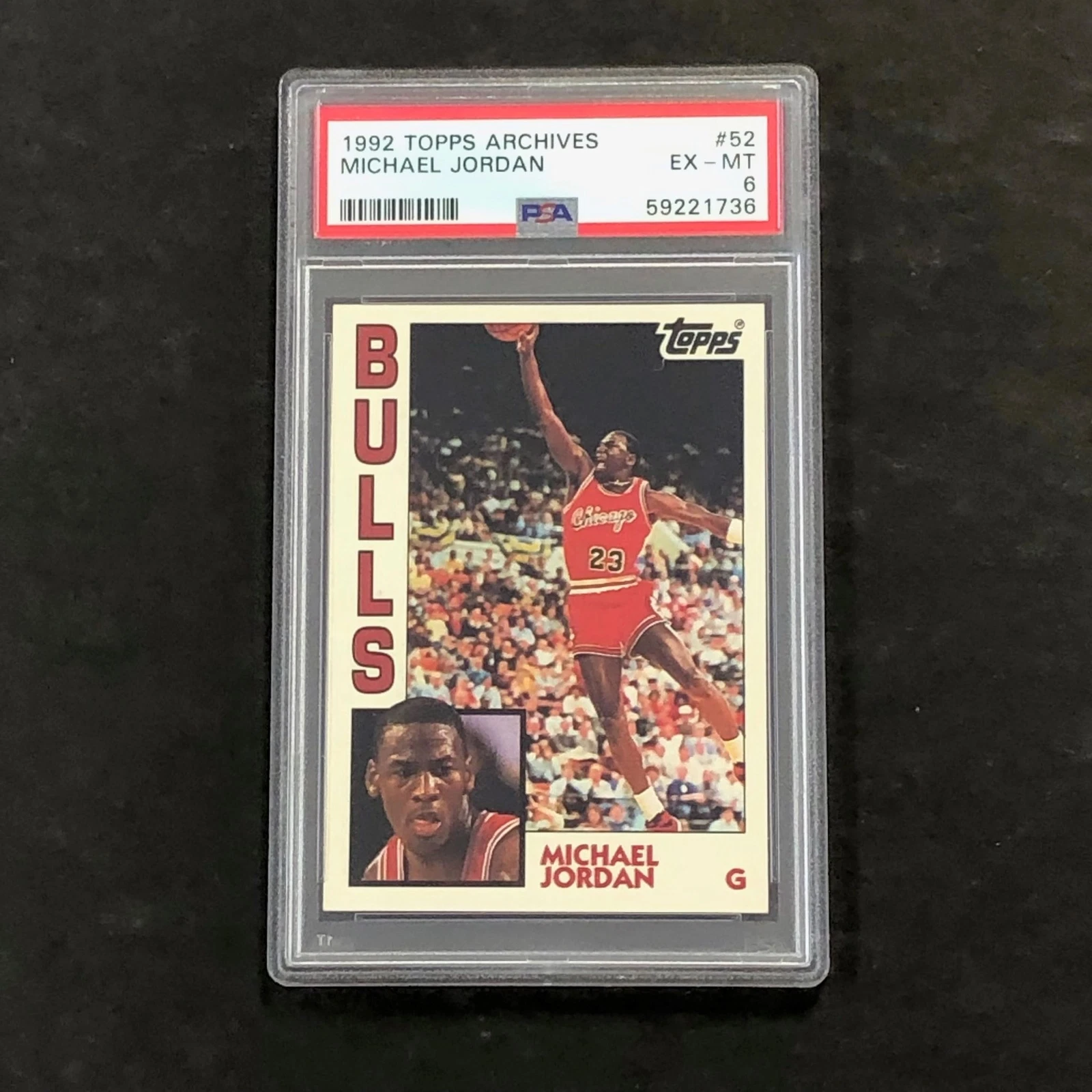 1992 Topps Archives #52 Michael Jordan PSA 6 EX-MT Bulls
