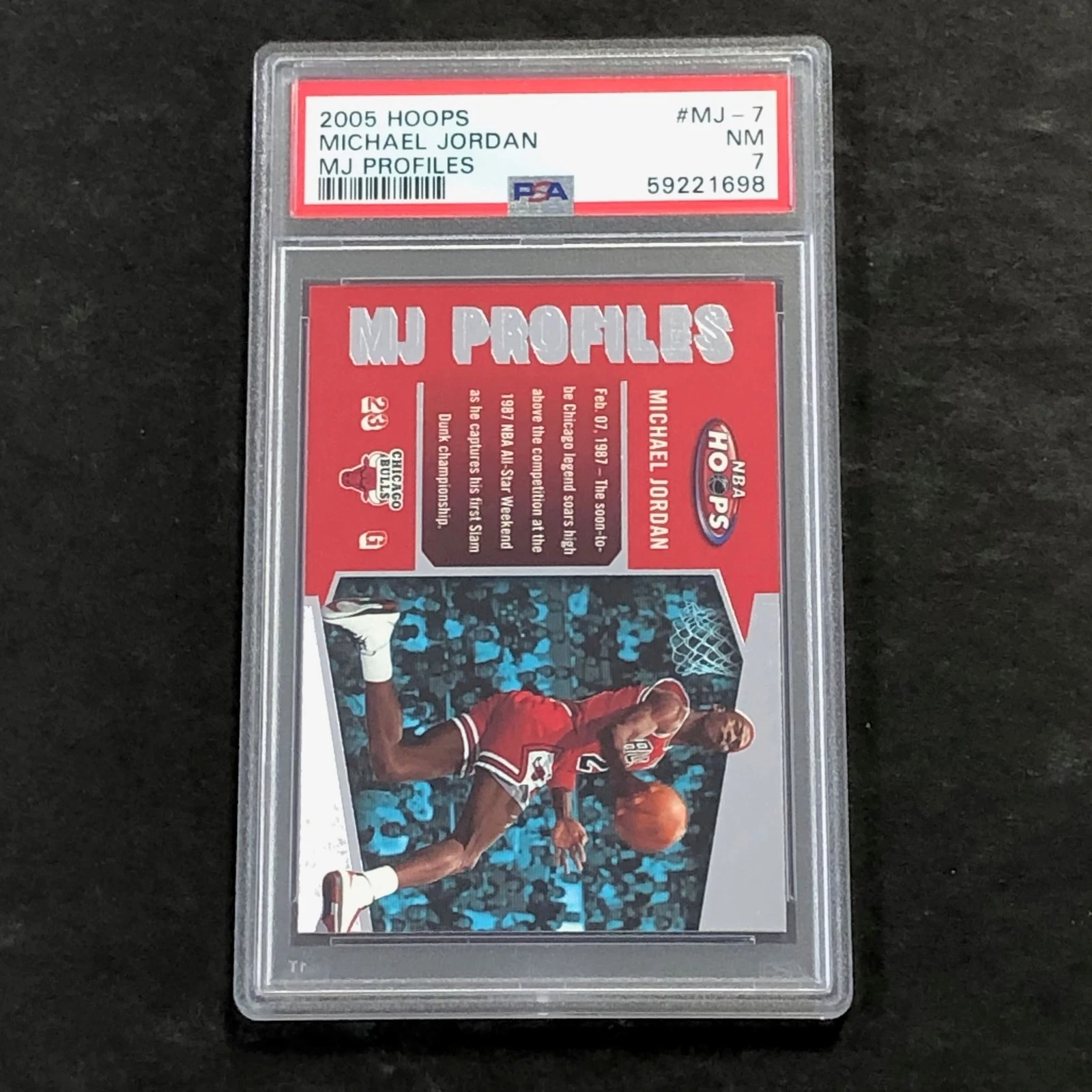 2005 Hoops Michael Jordan #MJ-7 Michael Jordan PSA 7 NM MJ Profiles