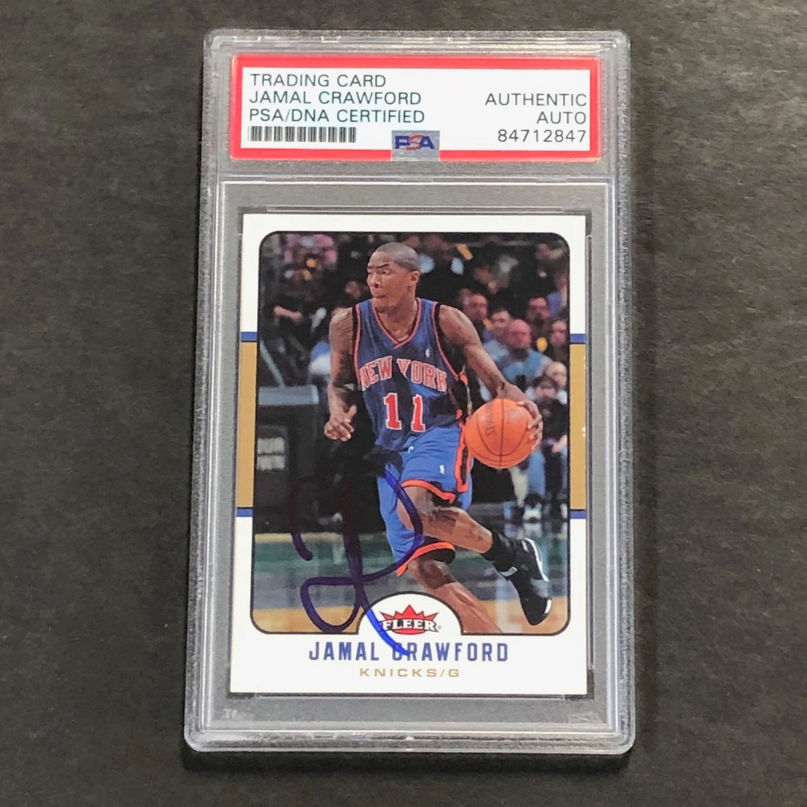 2006-07 Fleer #130 Jamal Crawford Signed Card AUTO PSA Slabbed Knicks