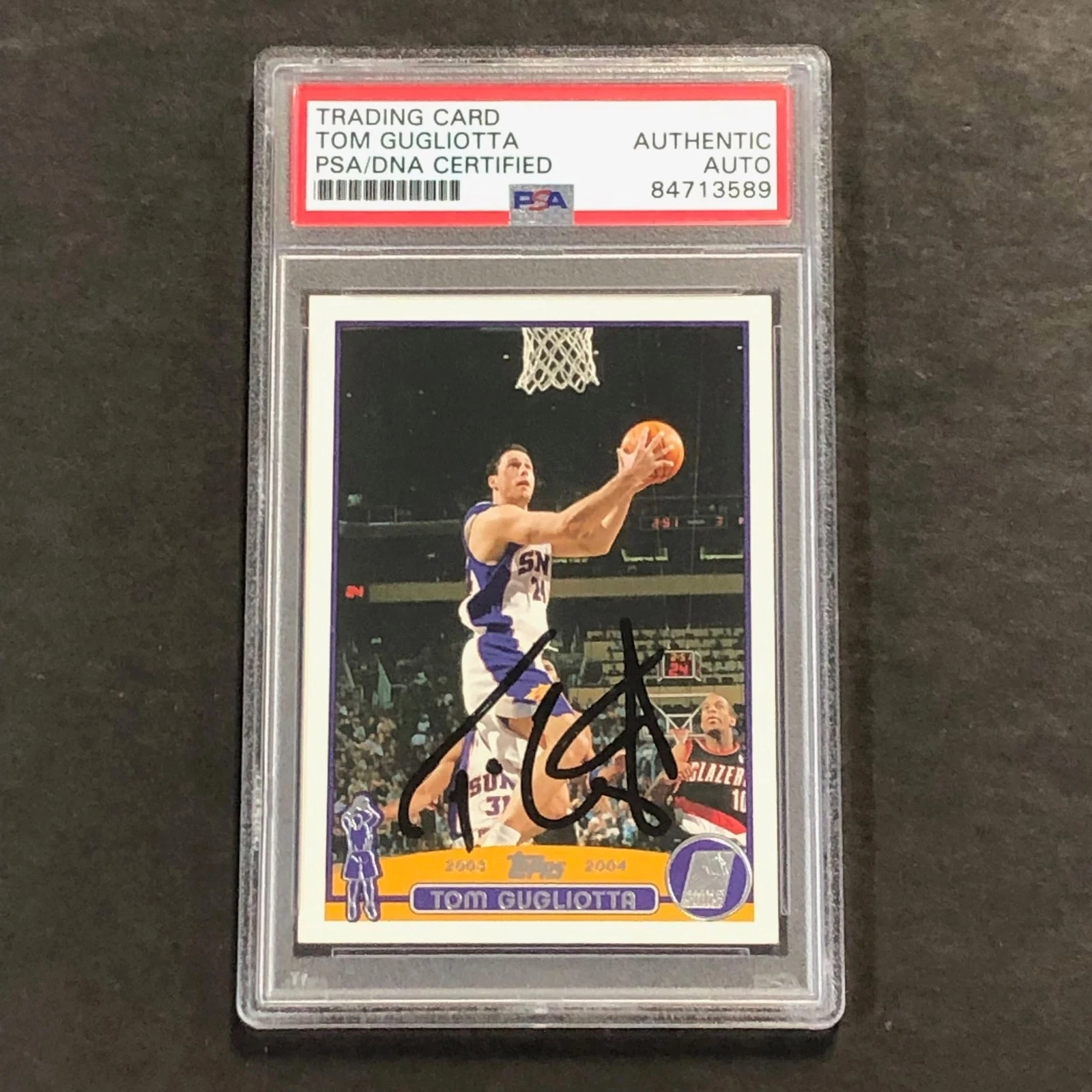 2003-04 Topps #68 Tom Gugliotta Signed AUTO PSA Slabbed Suns