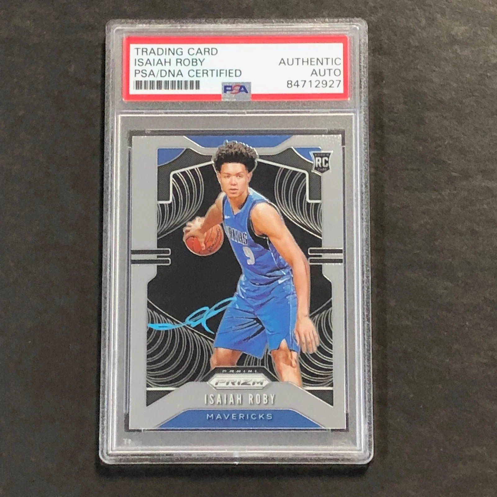2019-20 Panini Prizm #283 Isaiah Roby Signed Card AUTO PSA Slabbed RC Mavericks