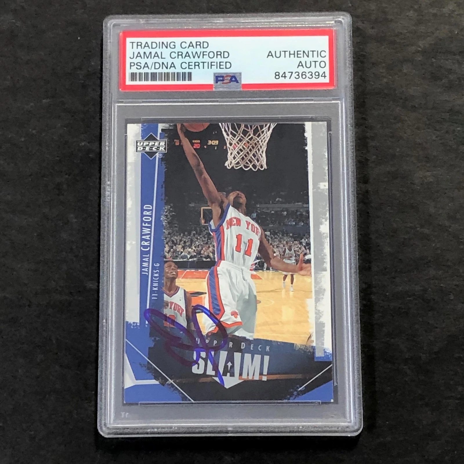 2005 Upper Deck #58 Jamal Crawford Signed Card AUTO PSA Slabbed Knicks