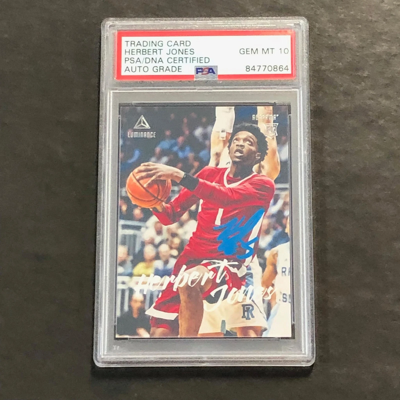 2021 Panini Chronicles Luminance #97 Herbert Jones Signed Card AUTO 10 PSA Slabb