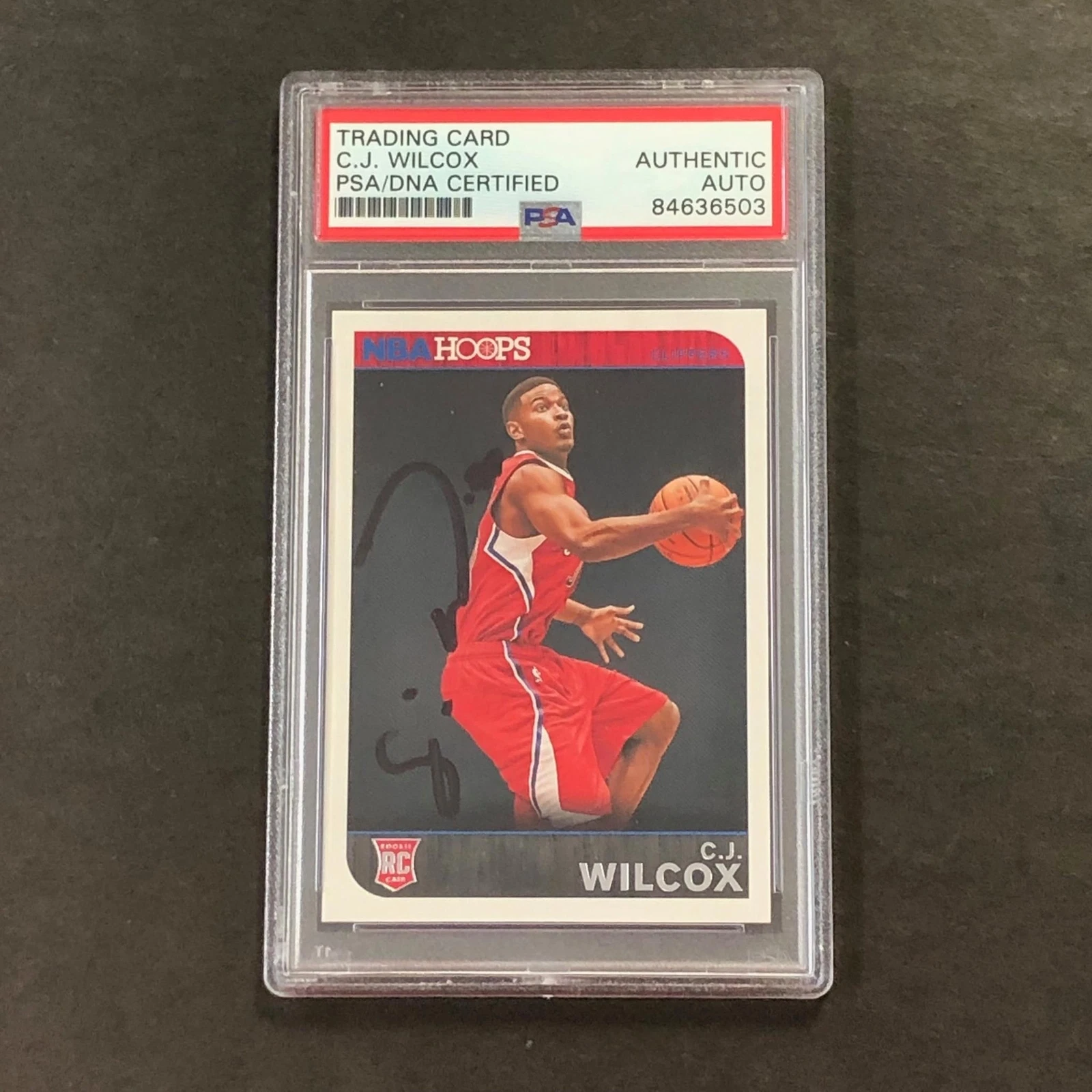 2014-15 Panini NBA Hoops #283 C.J. Wilcox Signed Card AUTO PSA Slabbed Clippers