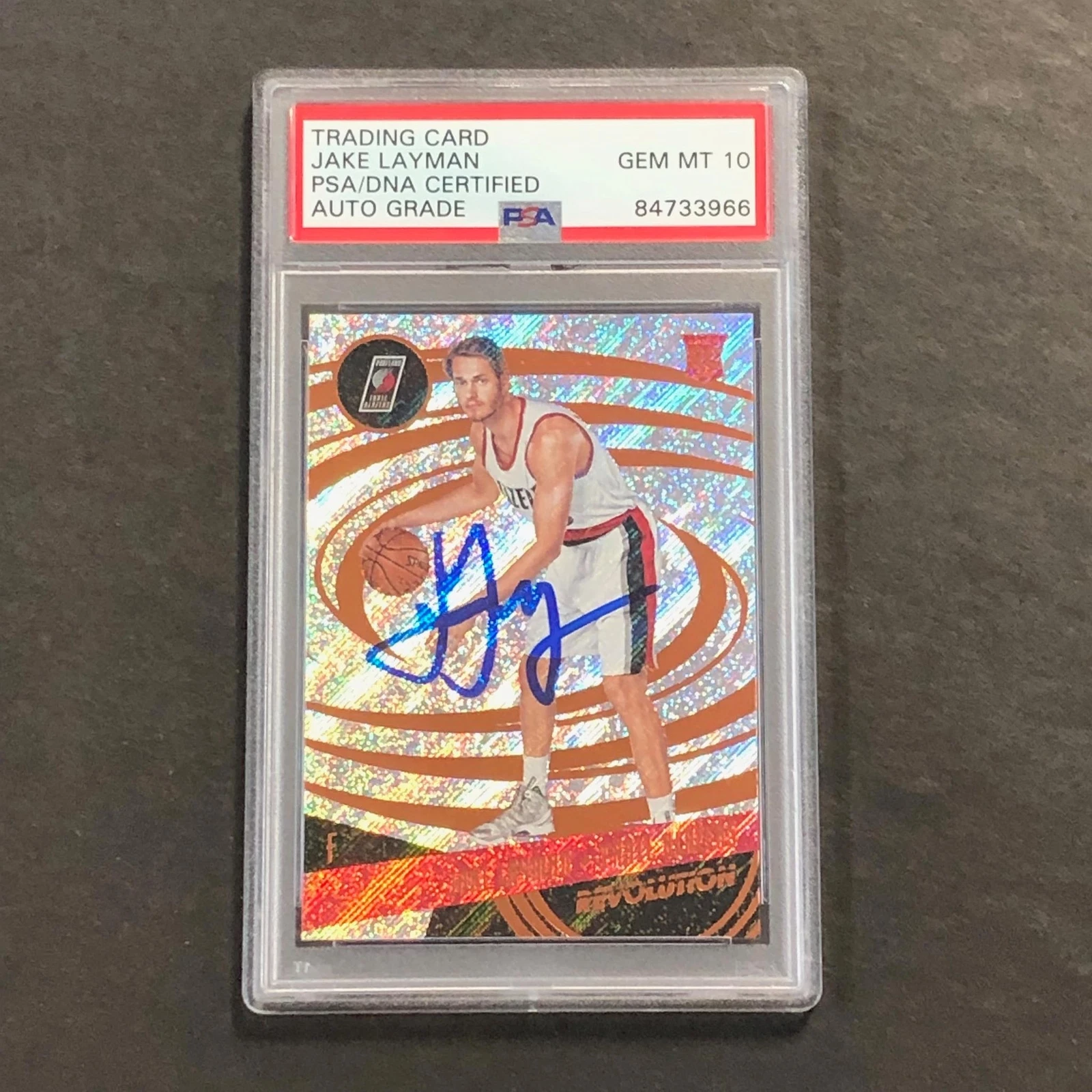 2016-17 Panini Revolution #124 Jake Layman Signed Rookie Card AUTO 10 PSA Slabbe