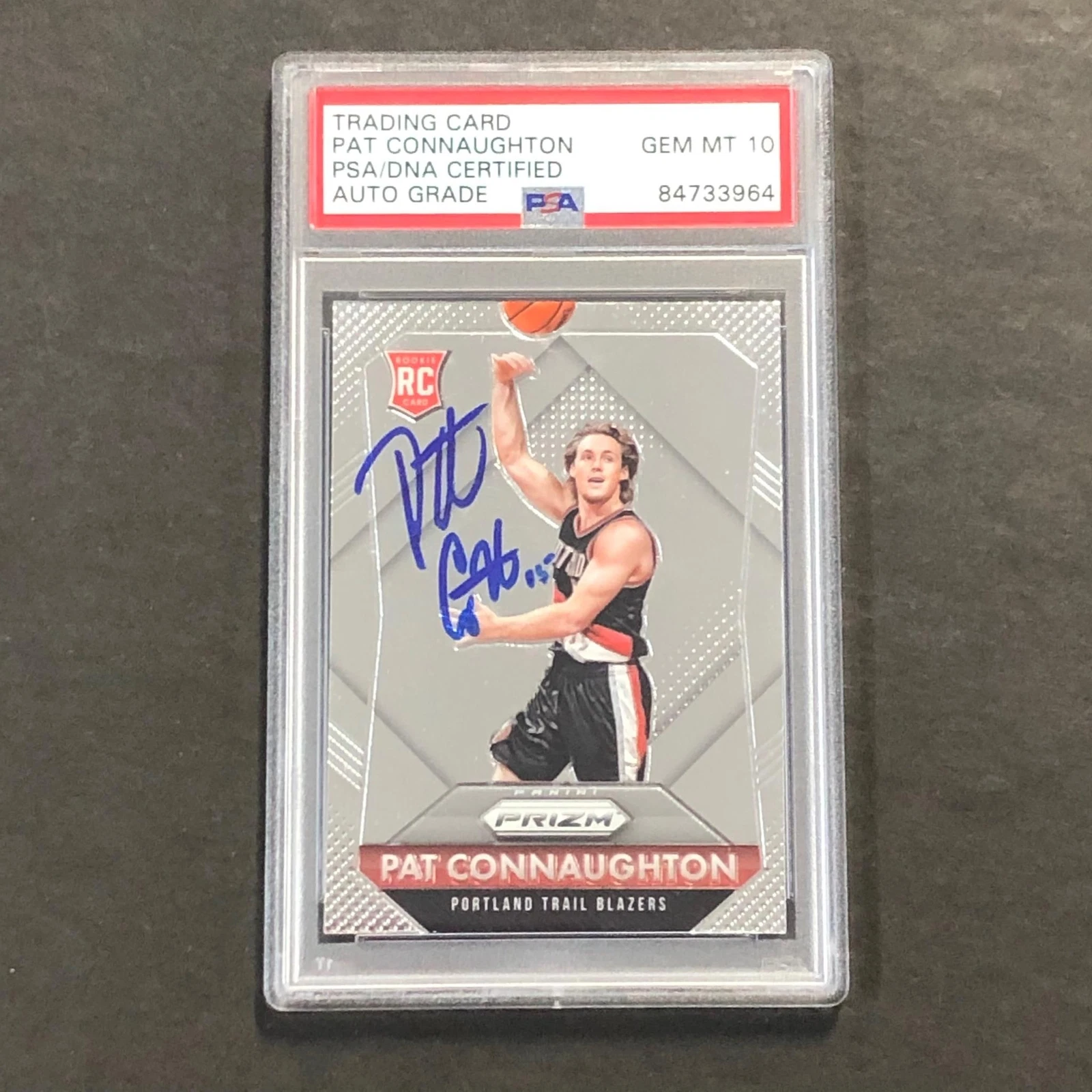 2015-16 PANINI PRIZM #333 Pat Connaughton Signed Rookie Card AUTO 10 PSA Slabbed