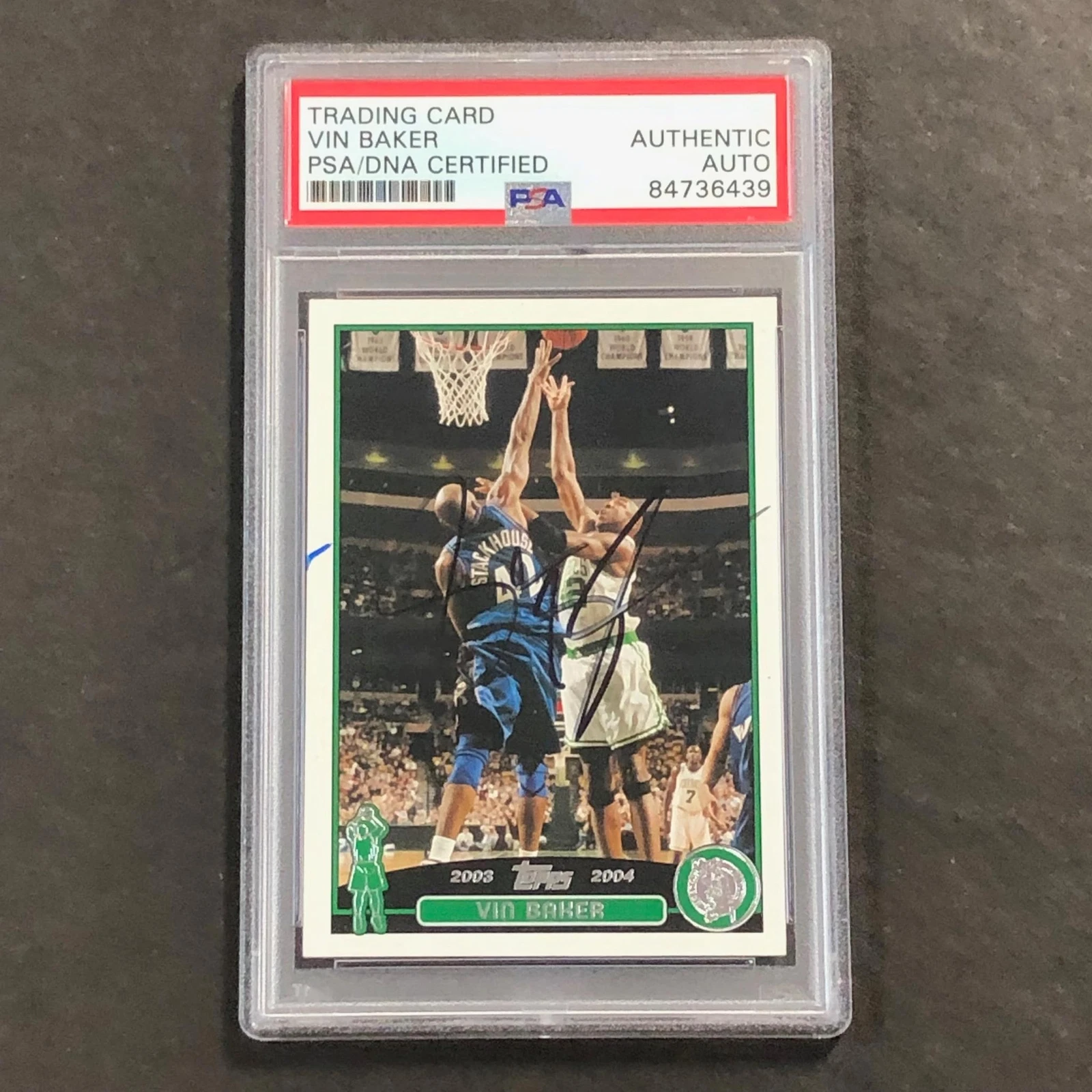 2003-04 Topps Basketball #143 Vin Baker Signed Card AUTO PSA/DNA Slabbed Celtics