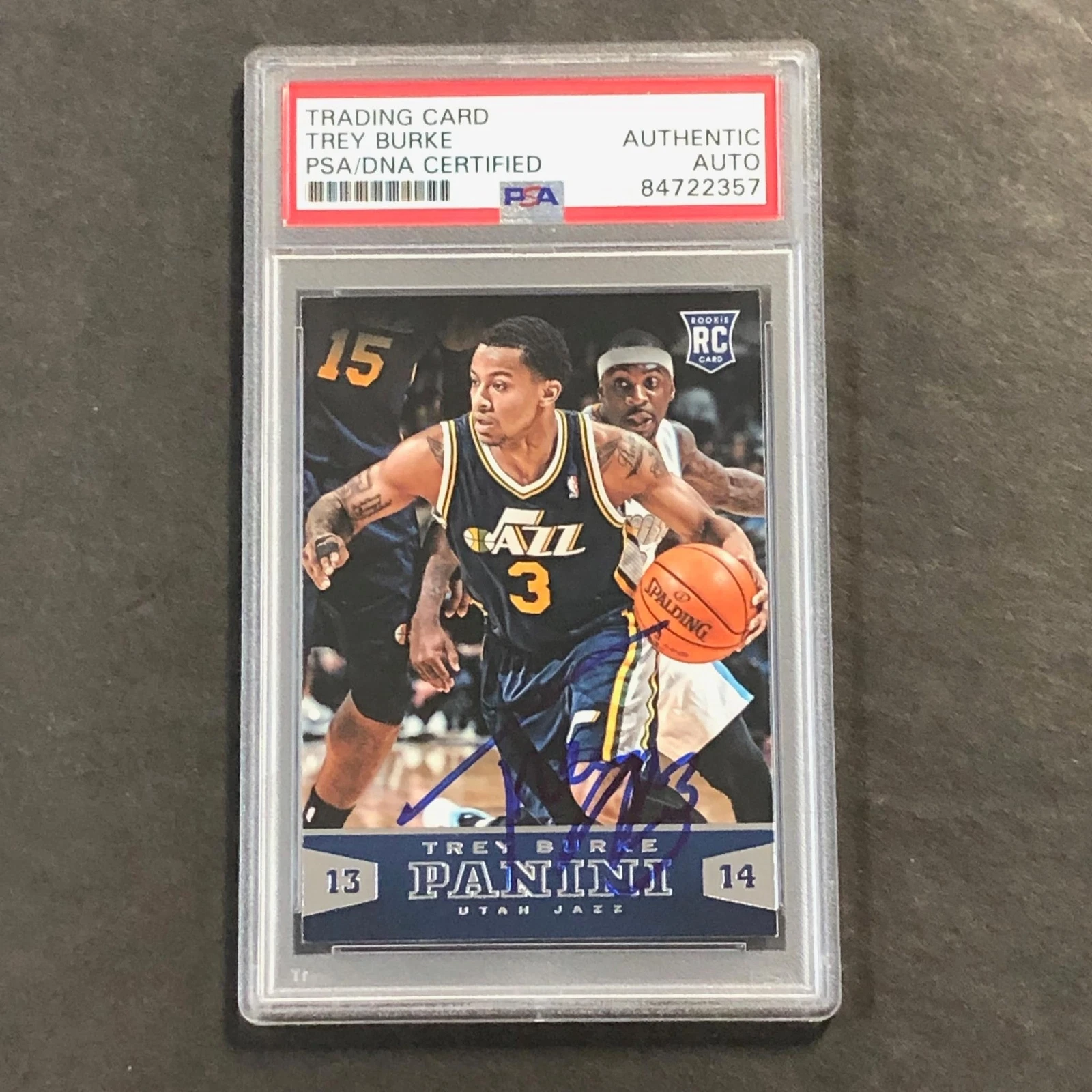 2013-14 Panini Basketball #188 Trey Burke Signed Card AUTO PSA Slabbed Jazz RC