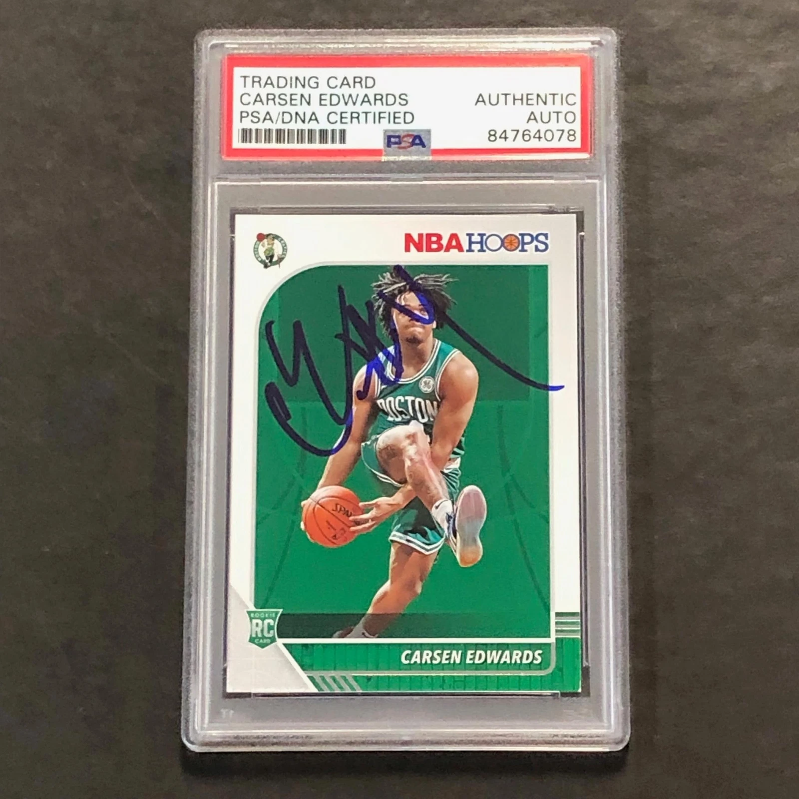 2020-21 Panini NBA Hoops #227 Carsen Edwards Signed Card AUTO PSA/DNA Slabbed Ce