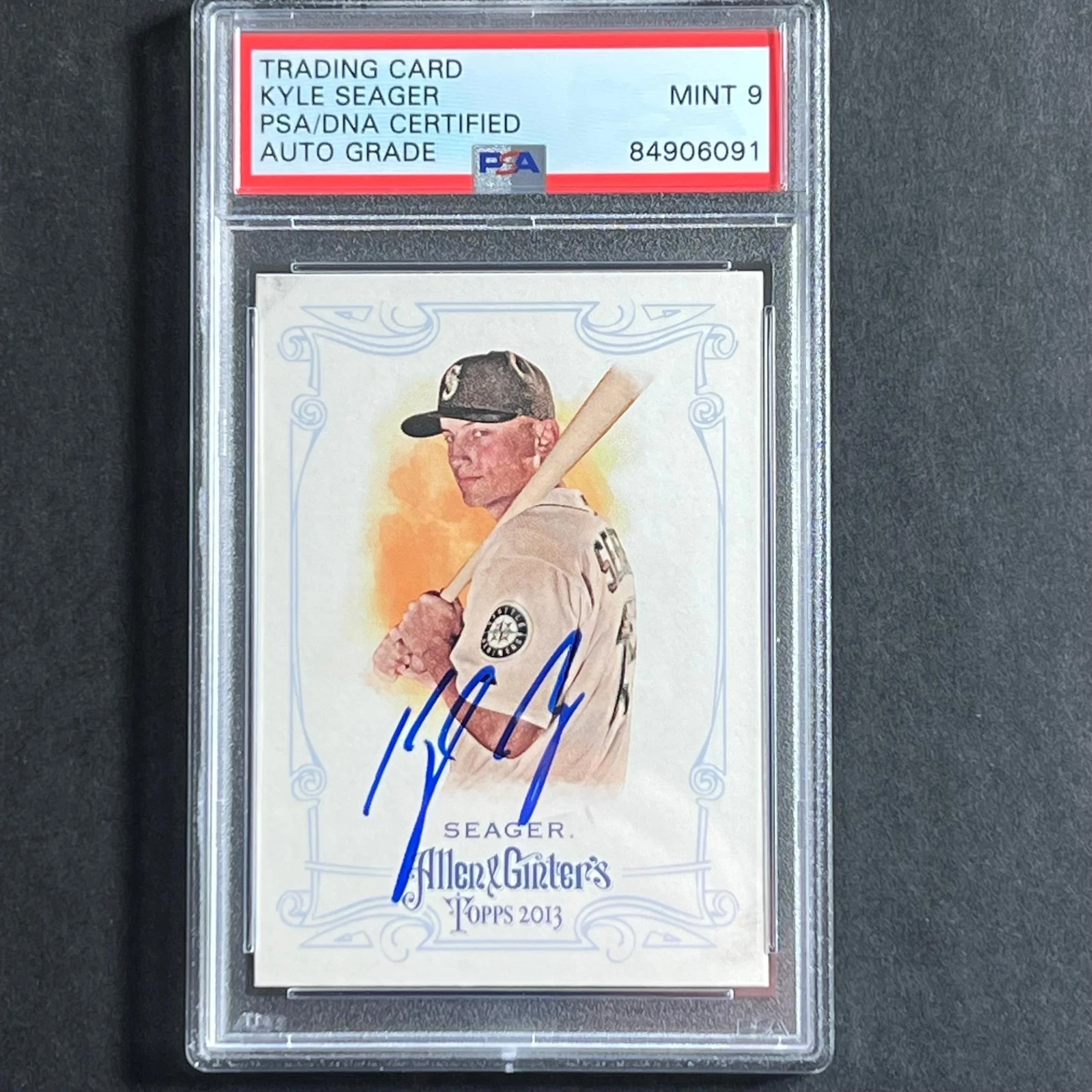 2013 Topps Allen & Ginter's #339 Kyle Seager Signed Card PSA Slabbed Auto GRADE