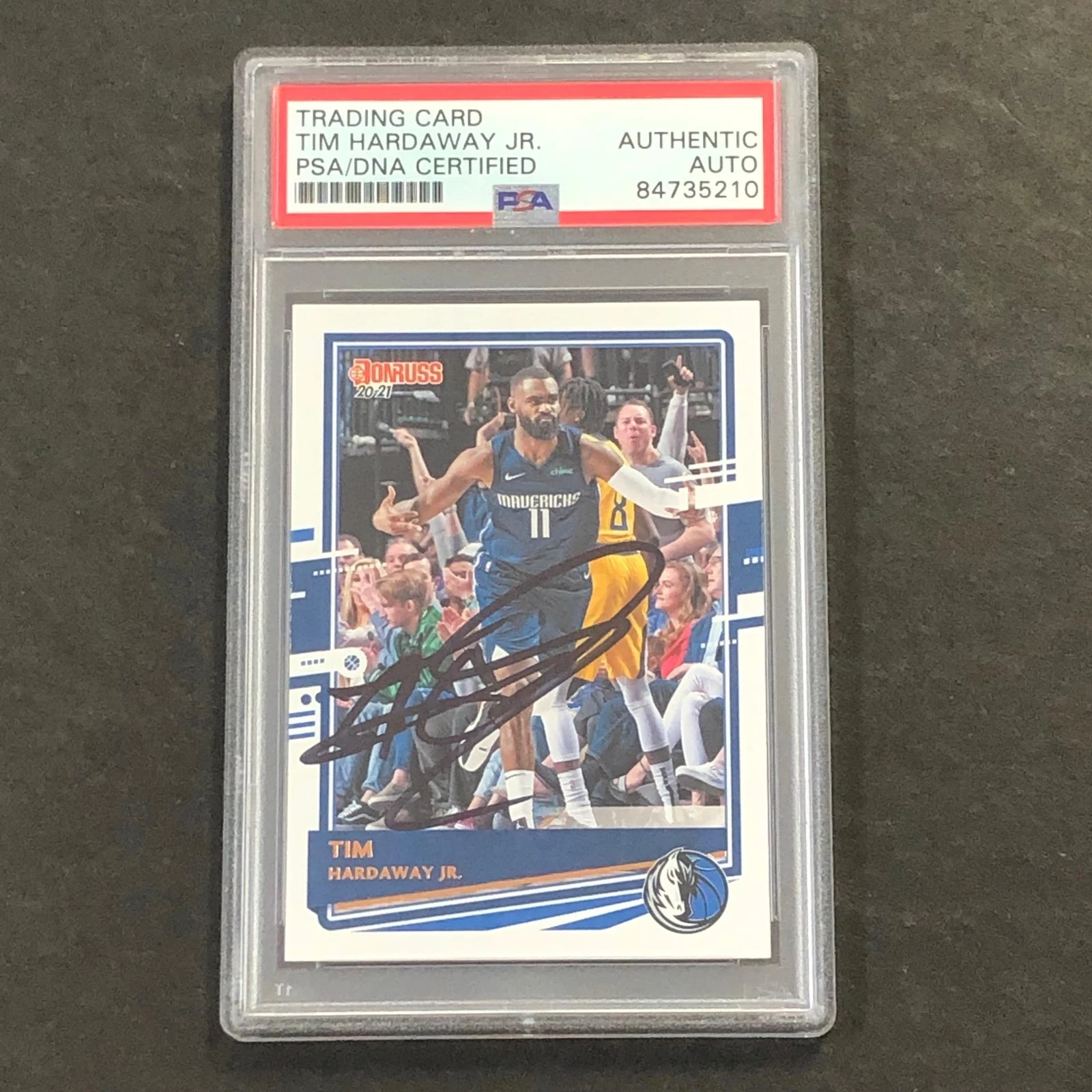 2020-21 Panini Donruss #90 Tim Hardaway Jr Signed Card AUTO PSA Slabbed Maverick