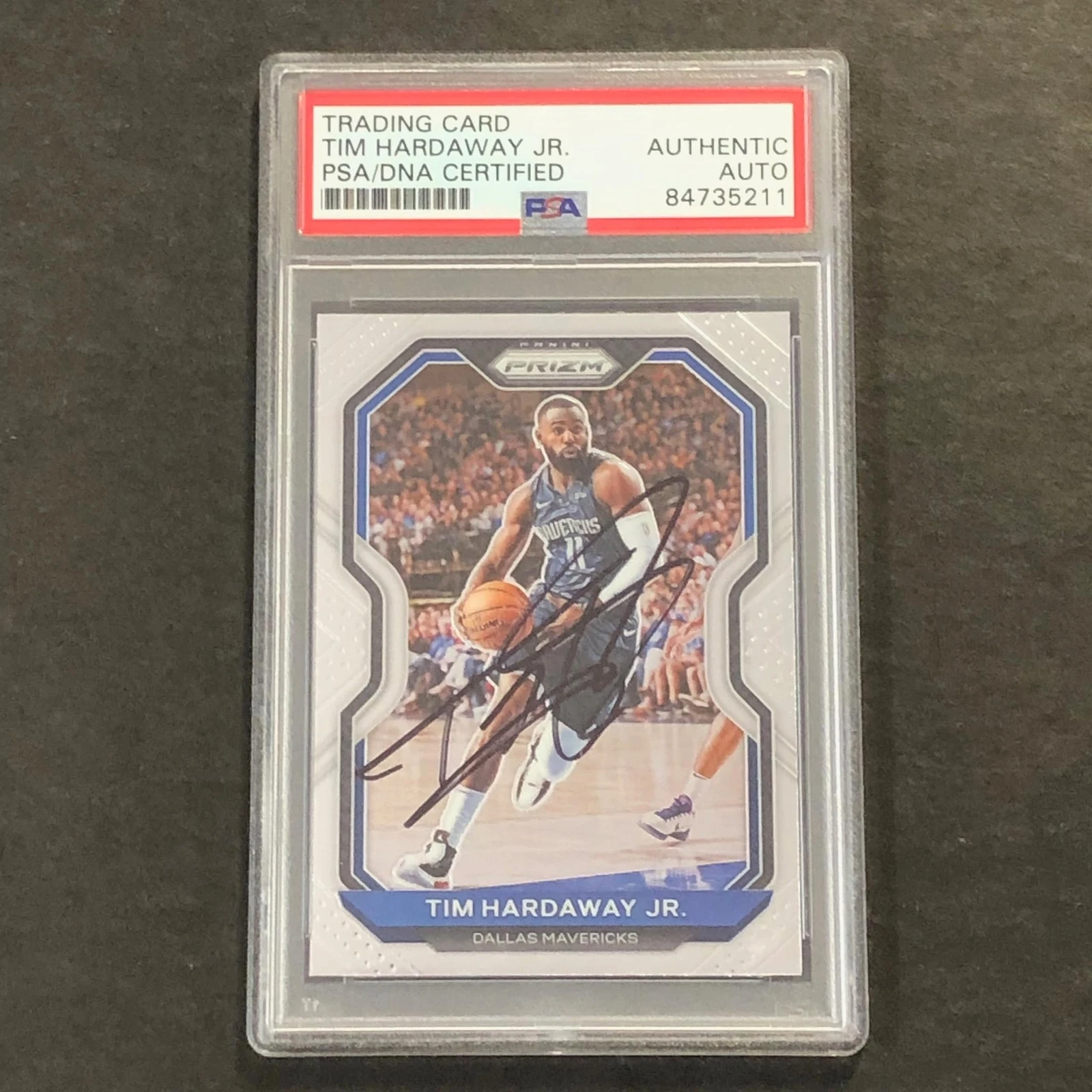 2020-21 Panini Prizm #52 Tim Hardaway Jr Signed Card AUTO PSA Slabbed Mavericks