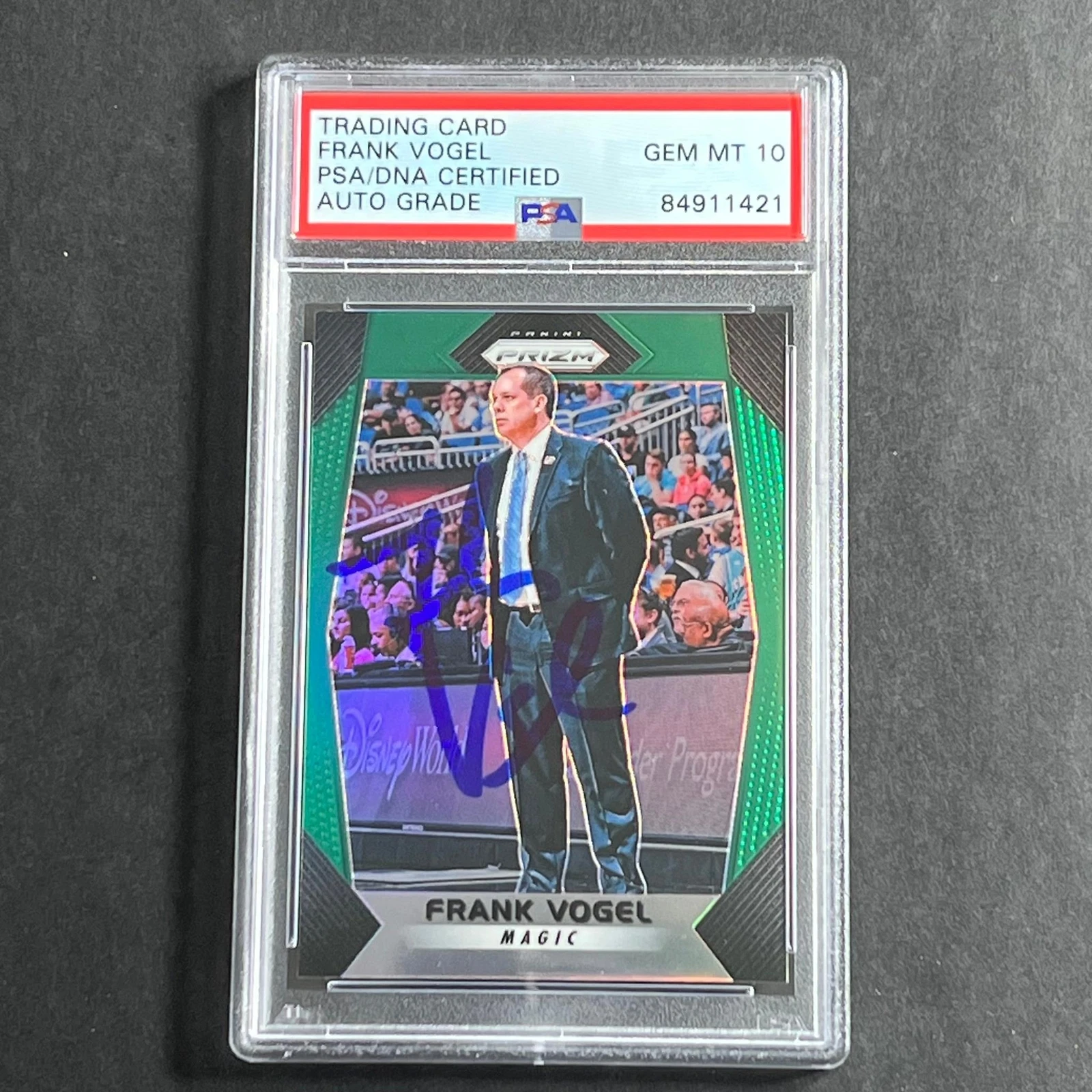 2017-18 Panini Prizm #80 Frank Vogel Signed Card AUTO PSA Slabbed Magic