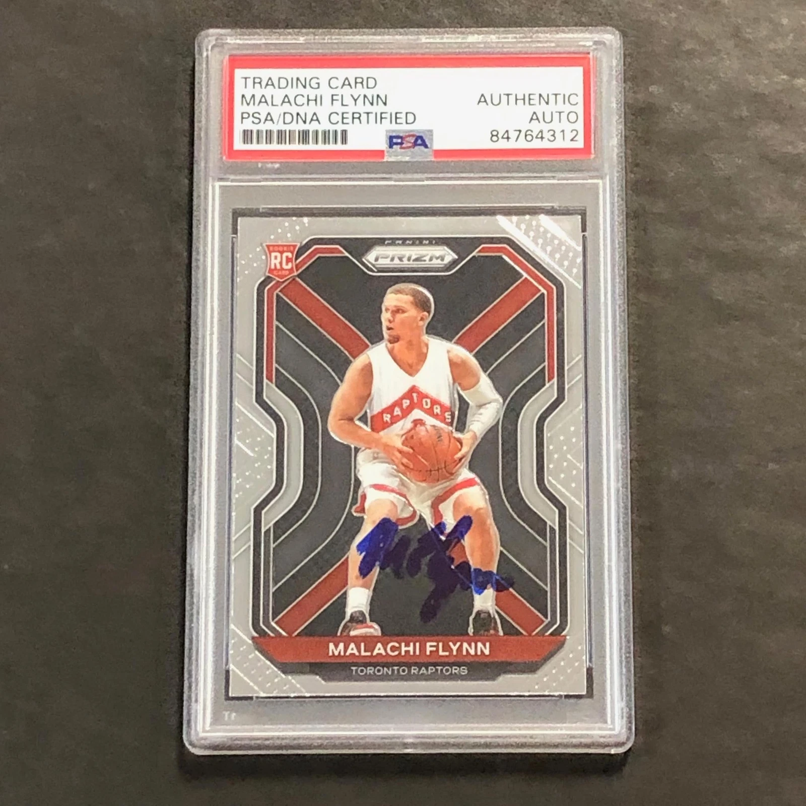 2020-21 Panini Prizm #287 MALACHI FLYNN Signed Card AUTO PSA Slabbed RC Raptors